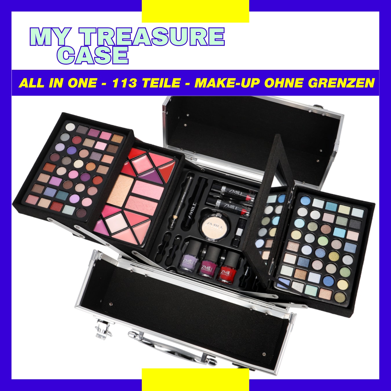 ZMILE COSMETICS Kosmetik-Koffer »My Treasure Case«, (113 tlg.), mit veganer Formulierung
