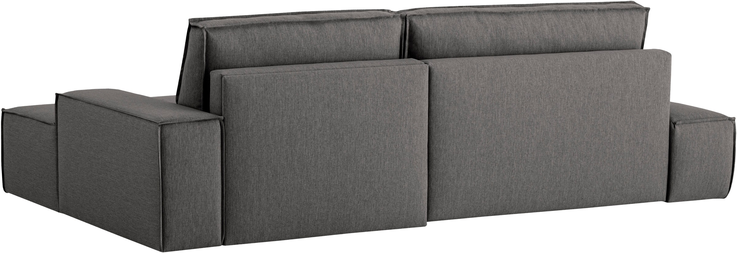 Home affaire Ecksofa »SHERWOOD, Schlafsofa in L-Form offen (275cm), Cord, Leinenoptik«, Schlaffunktion und Bettkasten, Kedernaht, hoher Sitz- & Liegekomfort