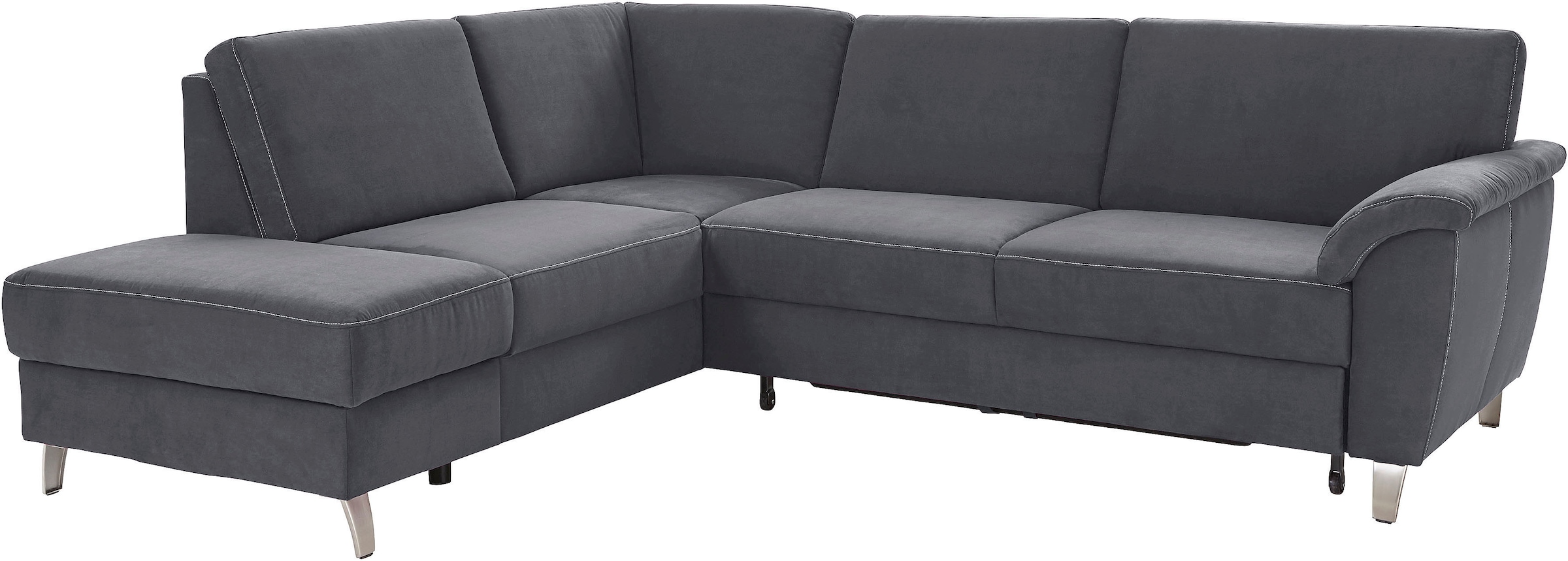sit&more Ecksofa »Texel L-Form«, mit Federkern, wahlweise mit Bettfunktion und Bettkasten