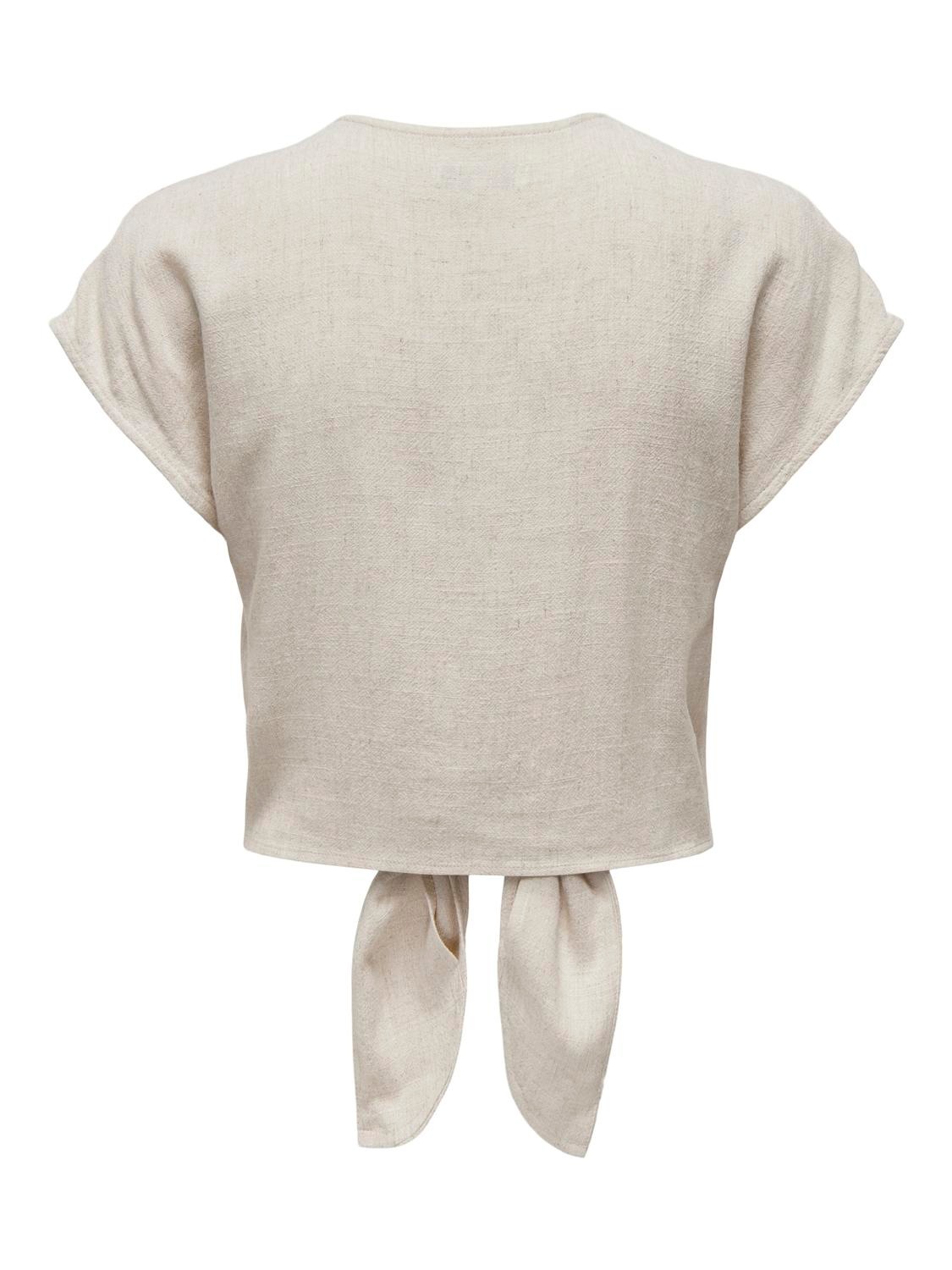 ONLY Kurzarmbluse »ONLSIESTA SS KNOT LIN BL SHIRT PNT NOOS«