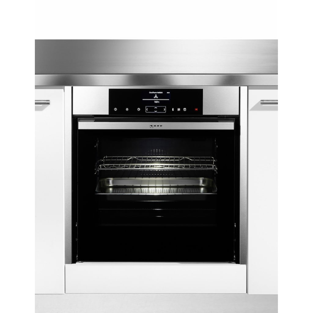 NEFF Dampfbackofen »B45FS22N0«, N 90, B45FS22N0, mit Teleskopauszug nachrüstbar, easyClean