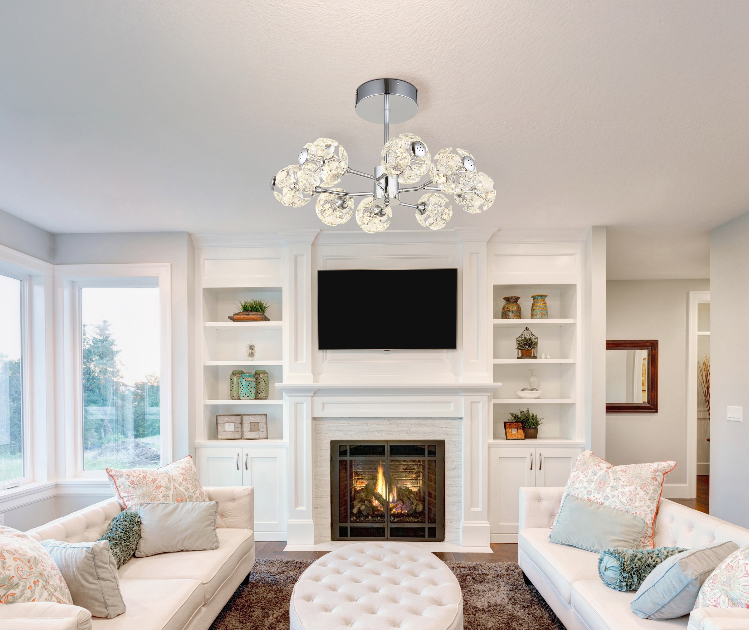 GLOBO LIGHTING Deckenleuchte »VIRINA« LED-Modul 1 Stk. Warmweiß Deckenlampe günstig online kaufen