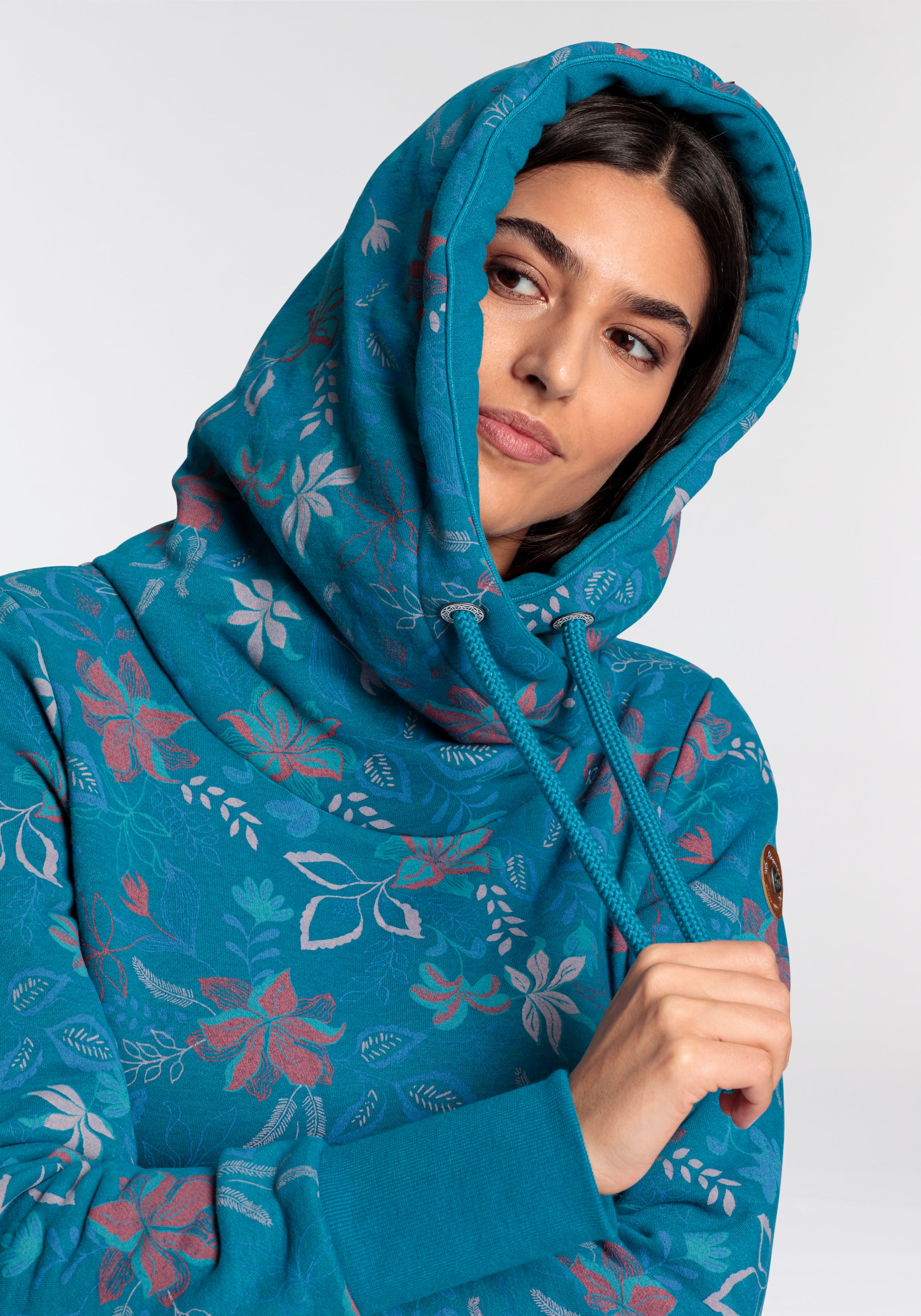 Ragwear Kapuzensweatshirt »GRIPY FLOWERS O«, Hoodie mit floralem All Over-Druck