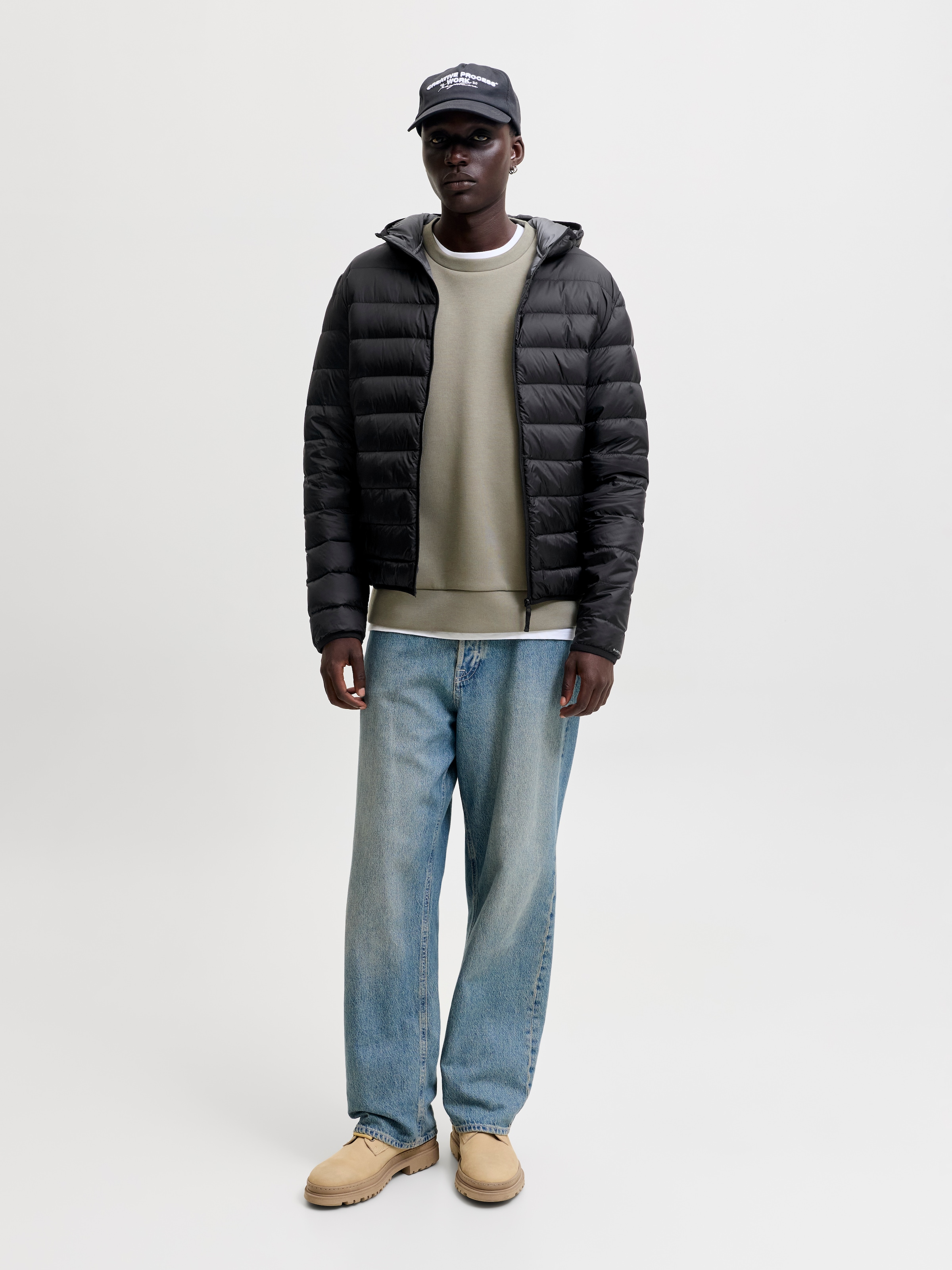 Jack & Jones Steppjacke »JJEBERG LIGHT DOWN PUFFER HOOD NOOS« mit Kapuze Kunstfaser, normal geschnitten