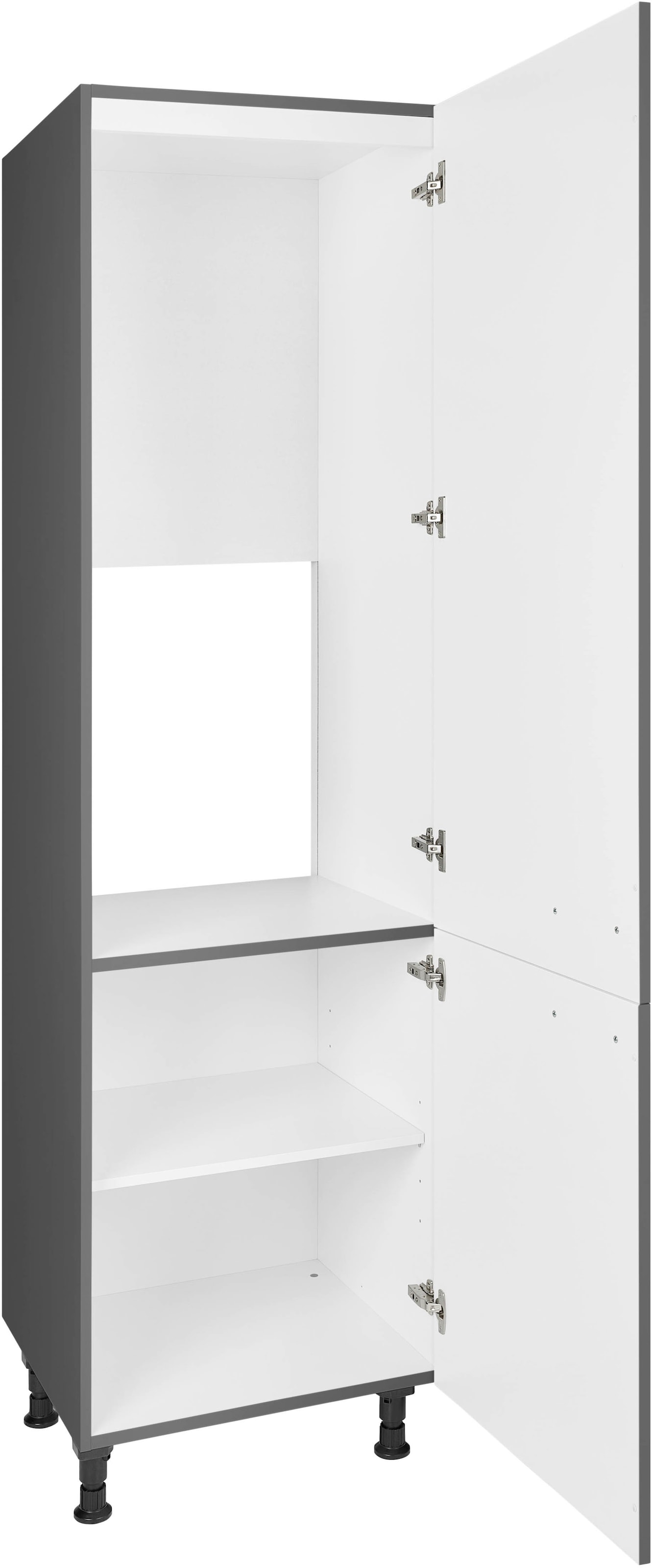 nobilia® Kühlumbauschrank »"Flash", mit zwei Türen und zusätzlichem Einlegeboden,« vormontiert, Ausrichtung wählbar, Breite/Höhe: 60/216,6 cm