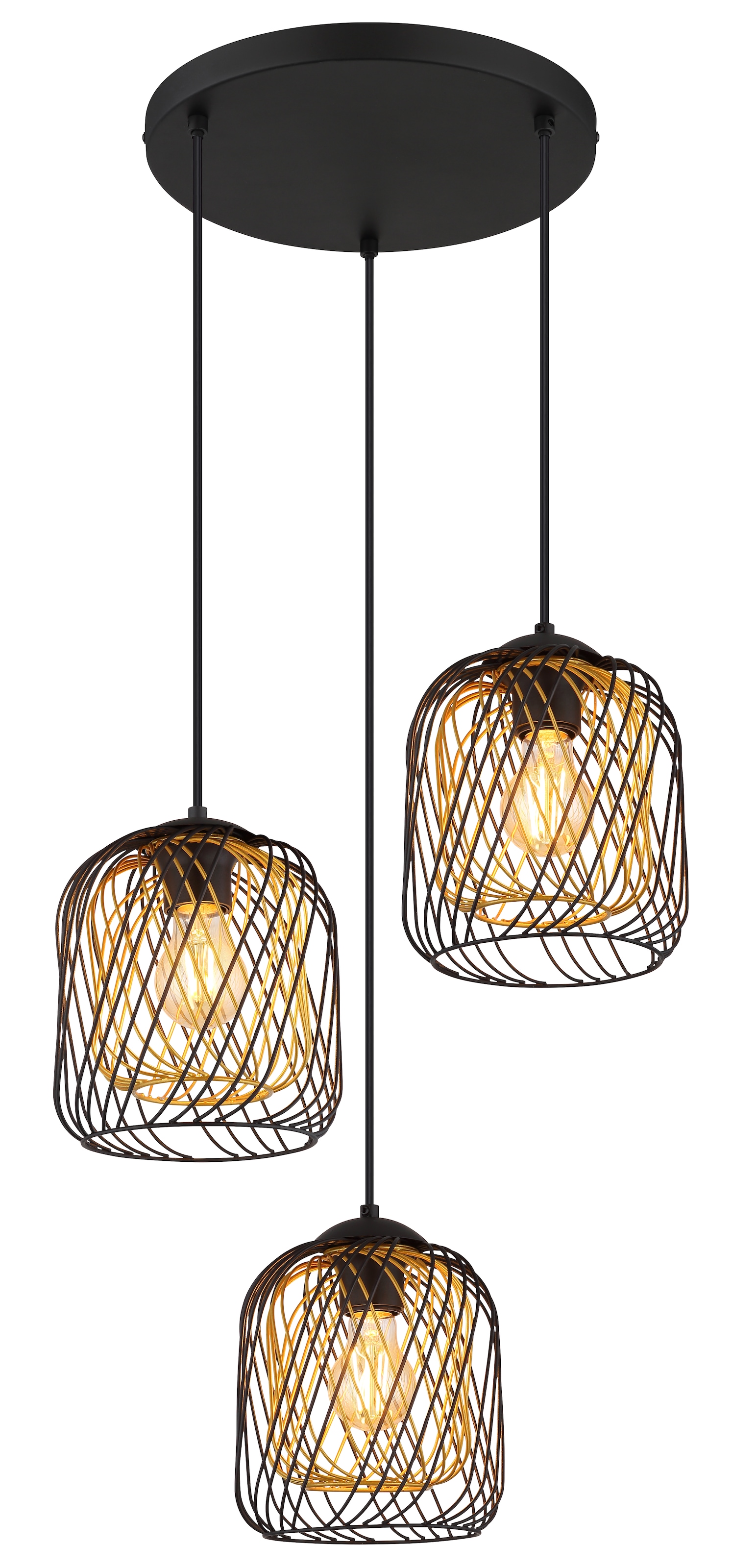 GLOBO LIGHTING Hängeleuchte »DICHTI«, Leuchtmittel E27 | ohne Leuchtmittel, Hängelampe/Pendelleuchte/Esszimmer/Wohnzimmer/Esstisch