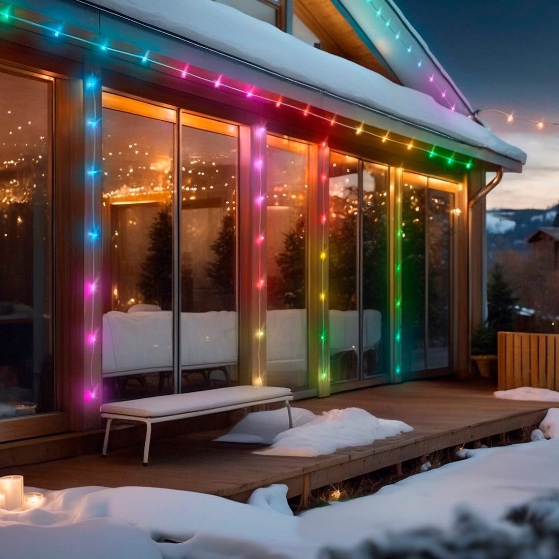 Hama LED-Lichterkette »LED-Lichterkette (außen IP65 und innen, bunt + Effekte, mit App, 10 m)«, 100 St.-flammig