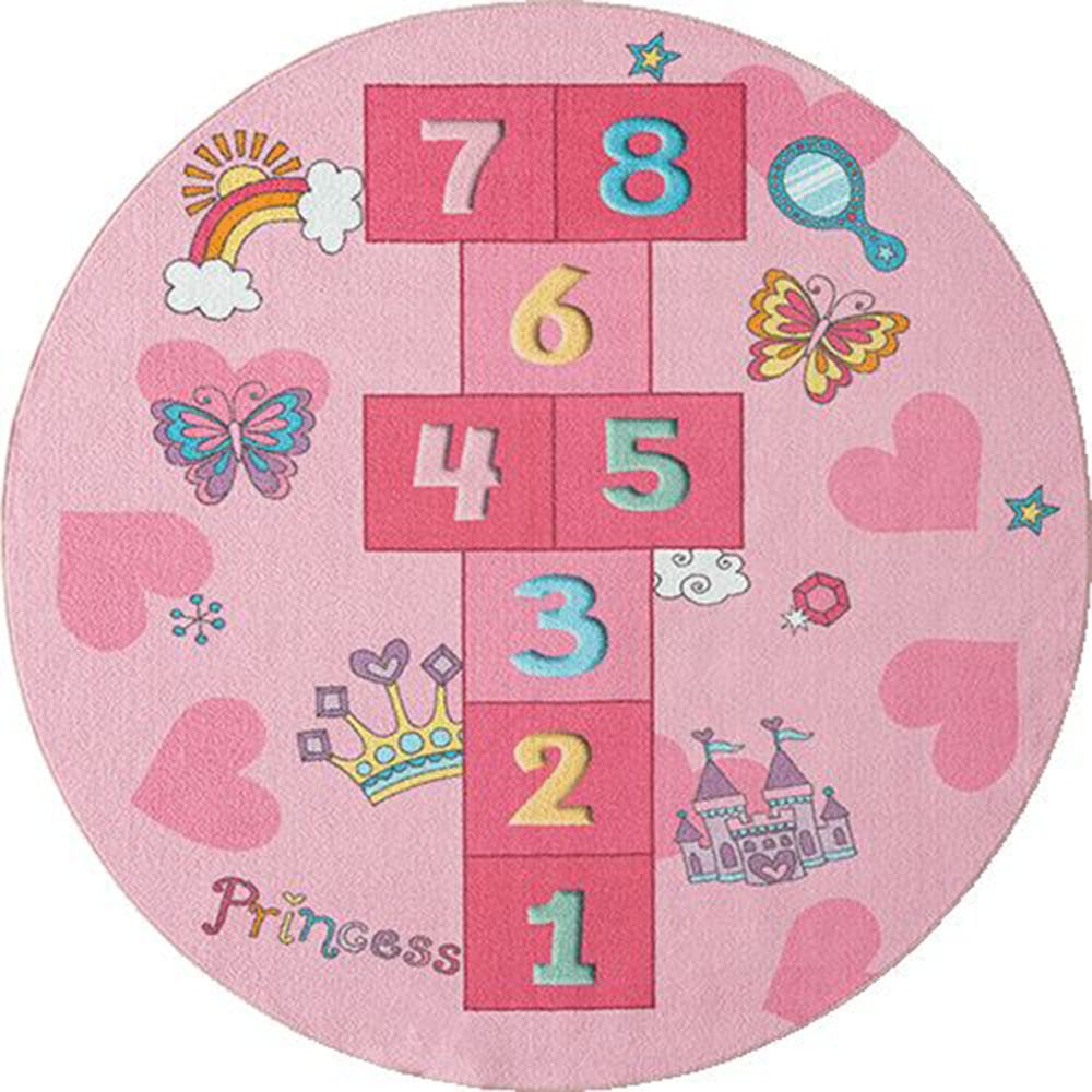 the carpet Teppich »Happy Life round«, rund, 4 mm Höhe, Life Kinderzimmer Teppich Spielteppich pflegeleicht