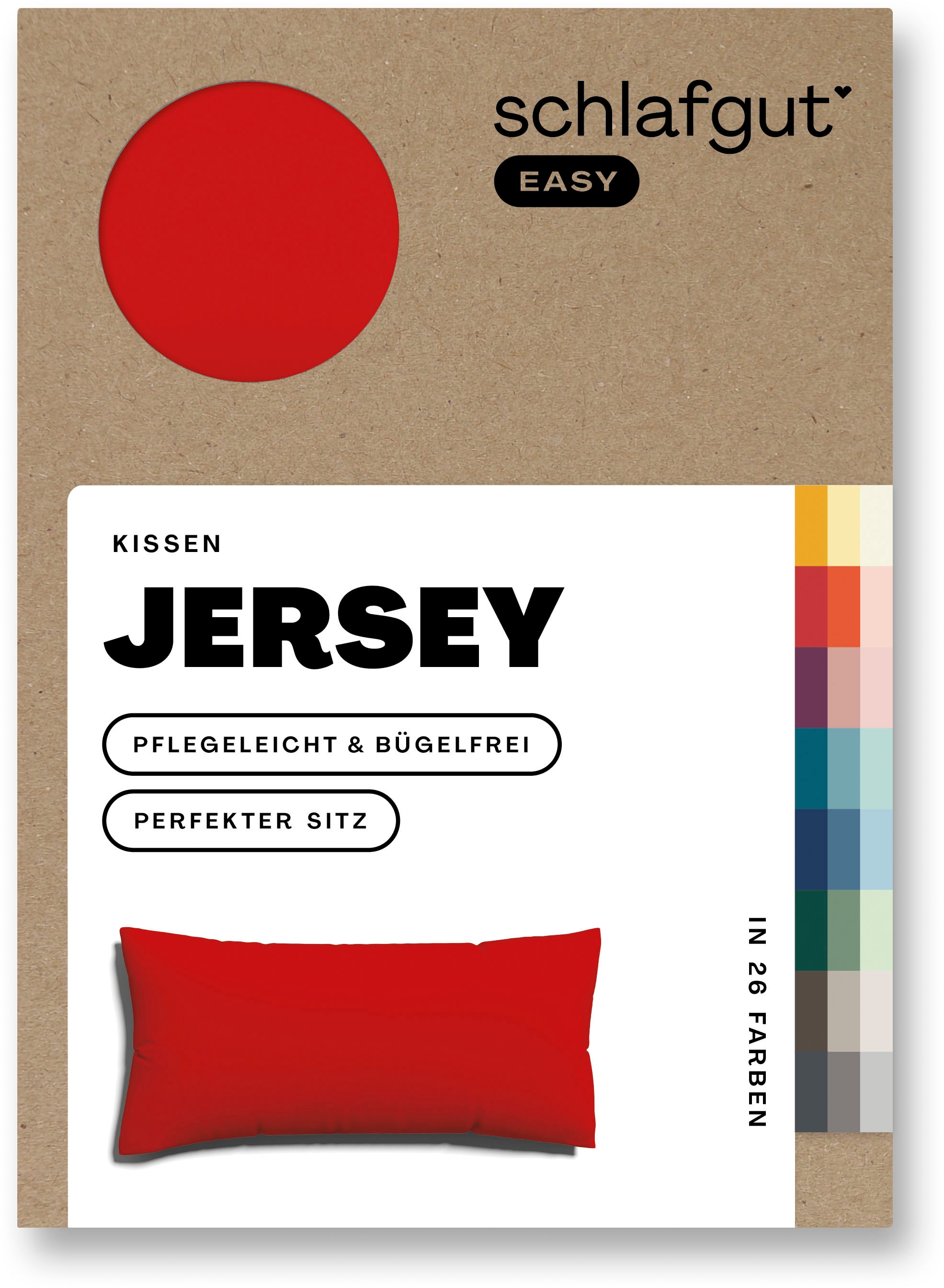 Bild von Schlafgut Kissenbezug »EASY Jersey«, (1 St.), Kissenhülle mit Reißverschluss, weich und saugfähig, Kissenbezug