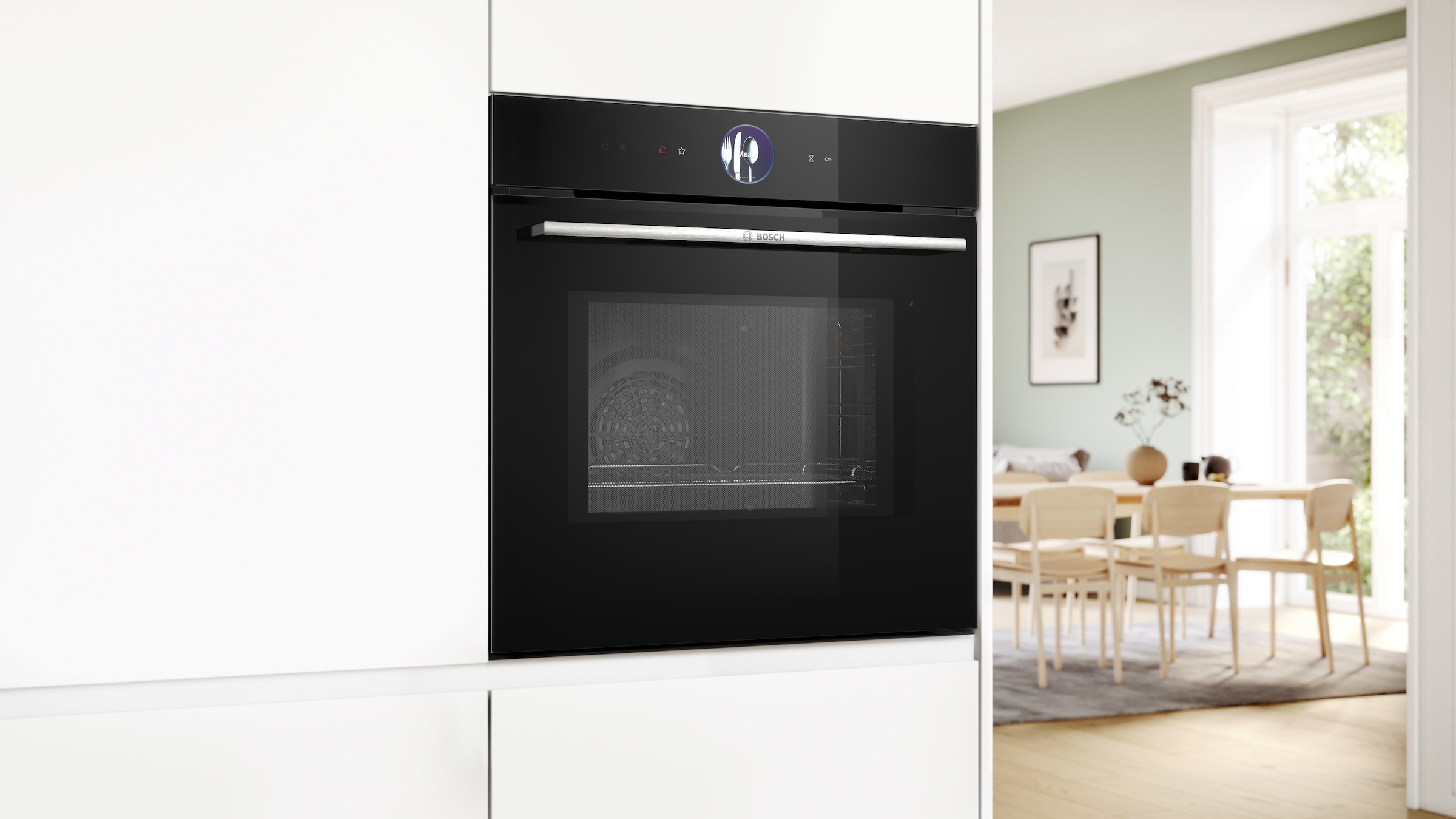 BOSCH Backofen mit Mikrowelle Serie 8 »HMG776NB1«, mit 1-fach-Teleskopauszug, AirFry-Funktion