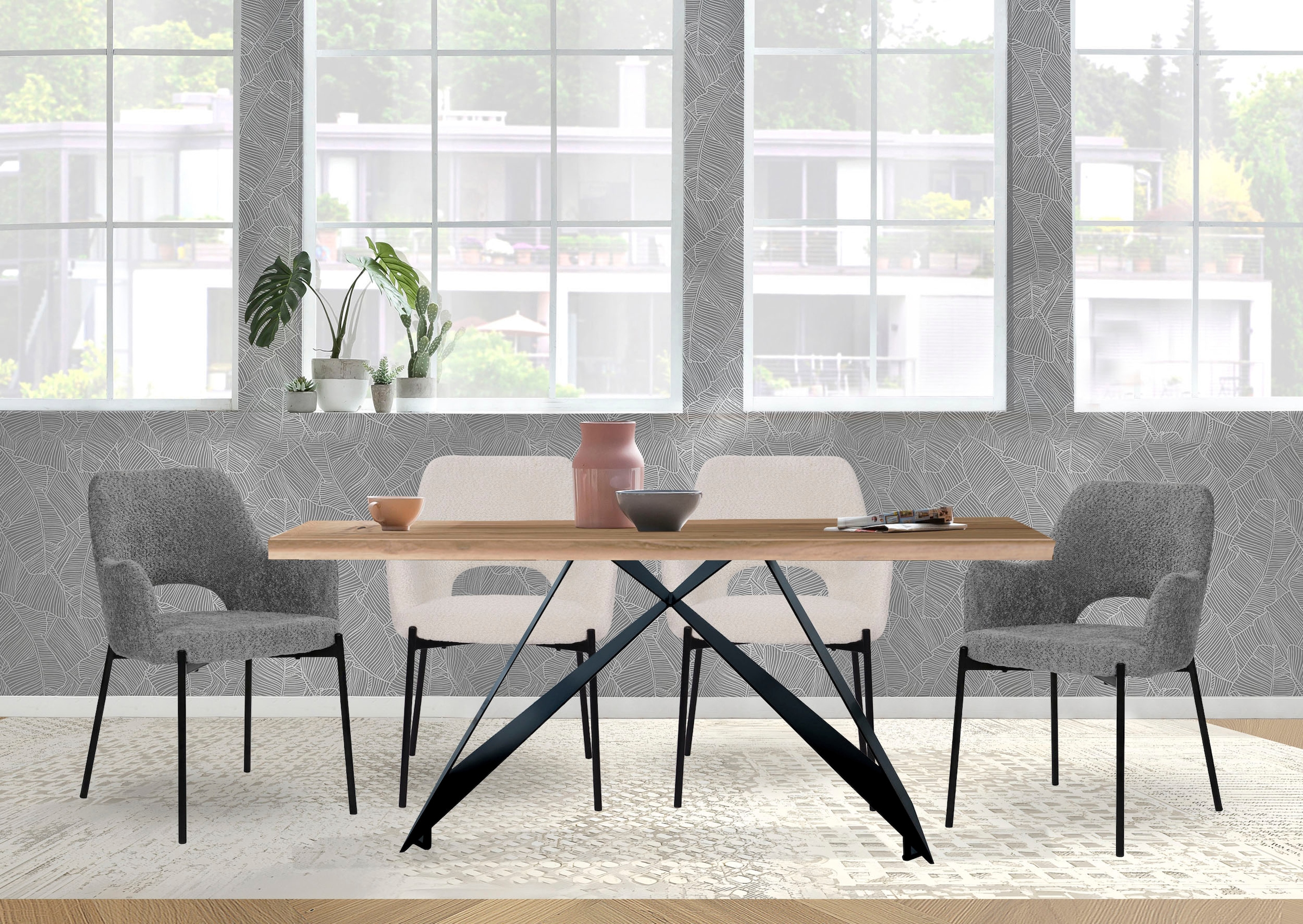 SIT Esstisch 1 Stk. tlg. Wildeiche massiv geölt