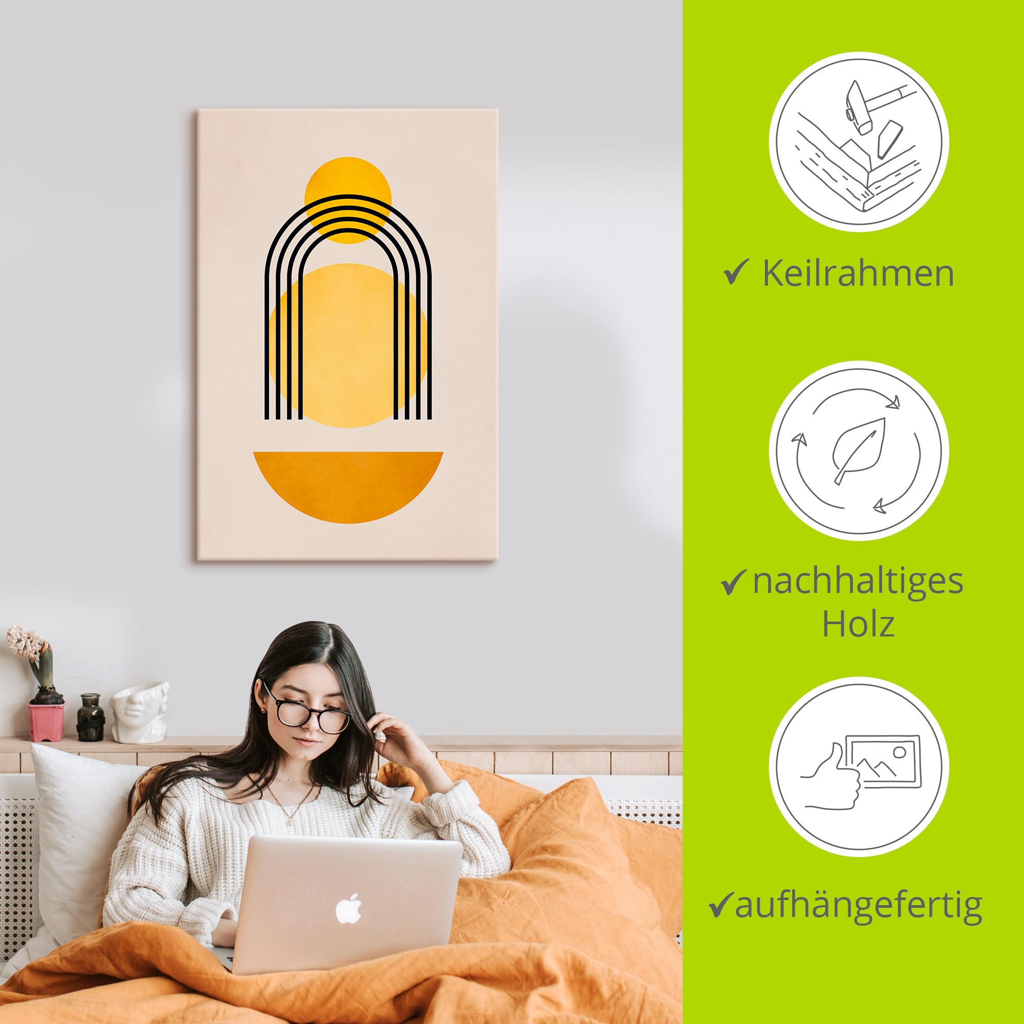 Artland Wandbild »Geometrica Nr. 5«, Muster, (1 St.), als Alubild, Leinwandbild, Poster, Wandaufkleber in verschied. Größen