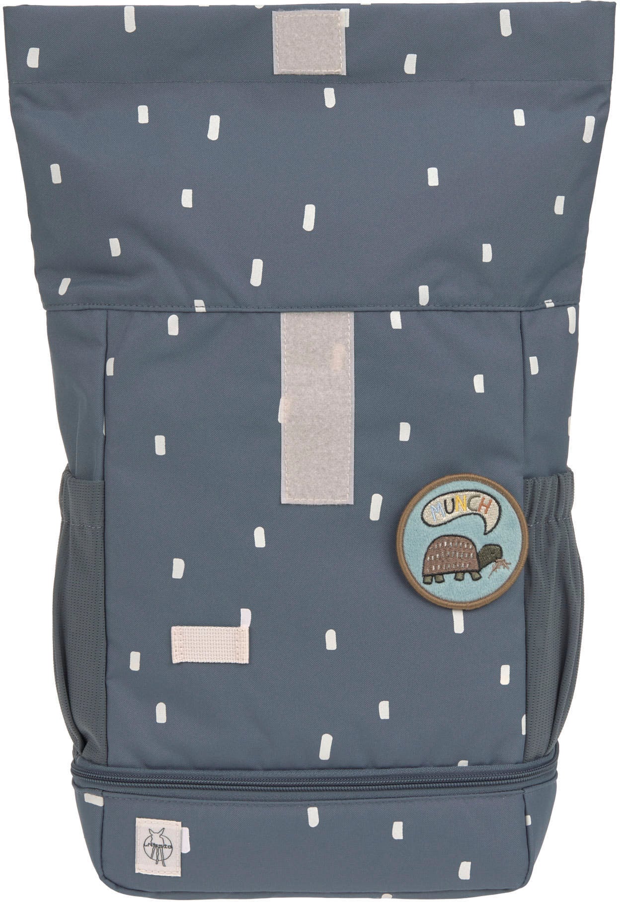 LÄSSIG Kinderrucksack »Happy Prints, Mini Rolltop, Midnight Blue«, Reflektoren