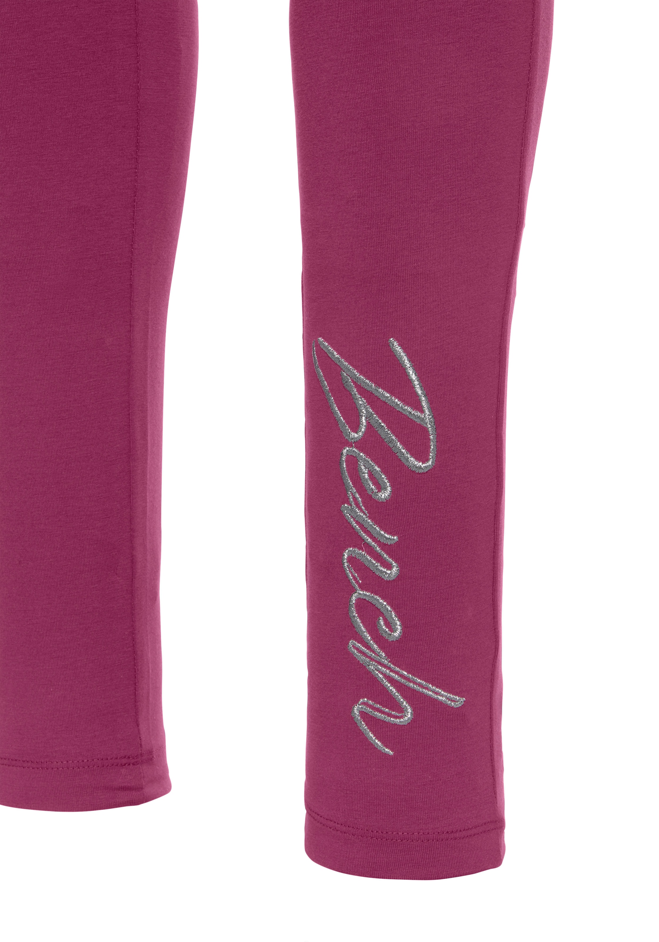 Bench. Loungewear Leggings, mit glitzernder Logostickerei auf dem Bein