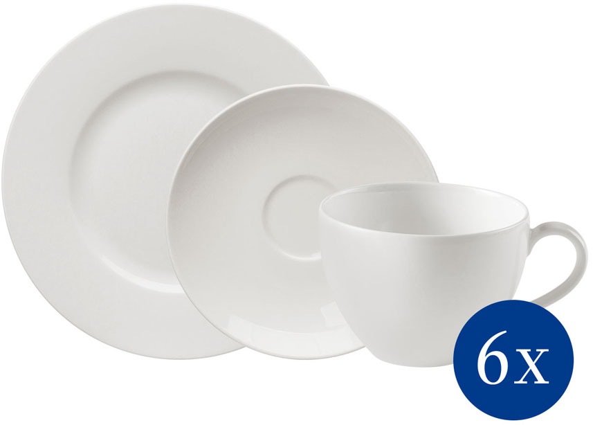 vivo Villeroy & Boch Group Kaffeeservice »Basic White«, (Set, 18 tlg., 6x K günstig online kaufen