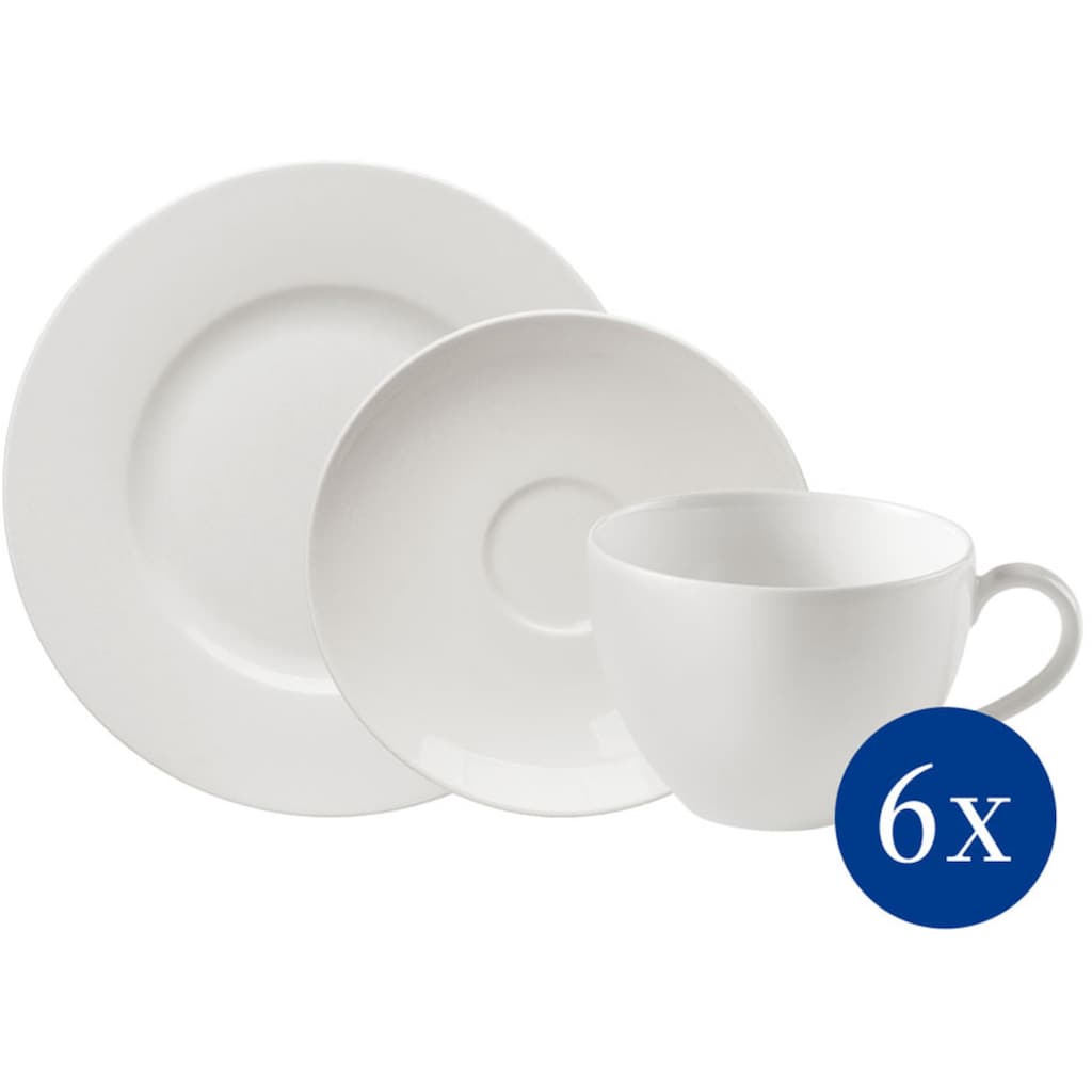 vivo Villeroy & Boch Group Kaffeeservice »Geschirr-Set, Service Basic White«, (Set, 18 tlg.)