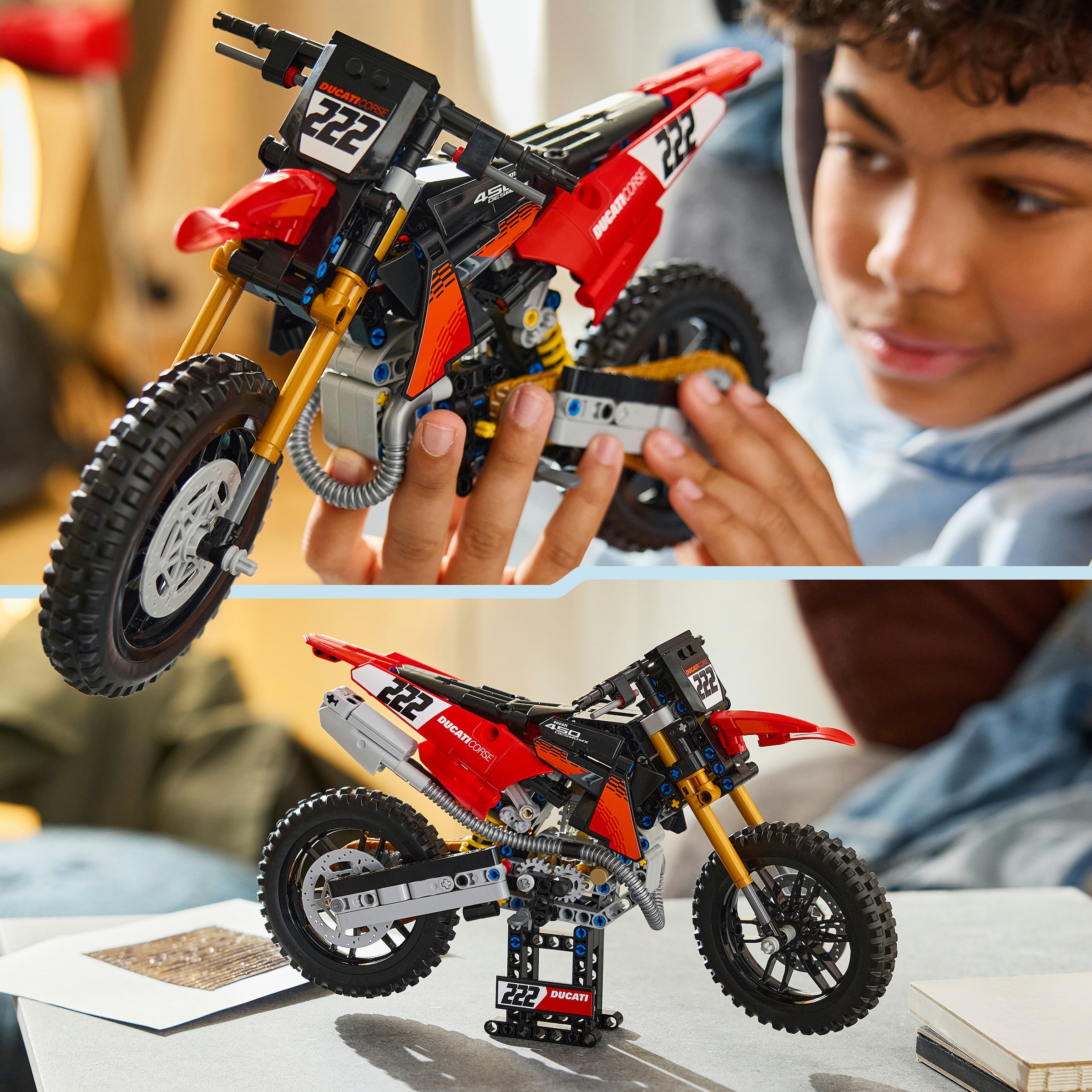 LEGO® Konstruktionsspielsteine »Ducati Desmo450 MX Factory Motorrad (42238), LEGO Technic« Made in Europe