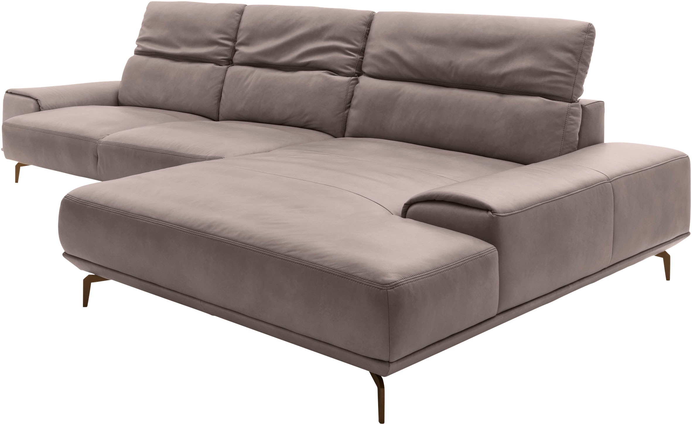 Musterring Wohnlandschaft »MR 2490«, Bronze-Fuß Sitzhöhe 46cm, wahlweise mit Funktionen, Maße 342 x 207 cm