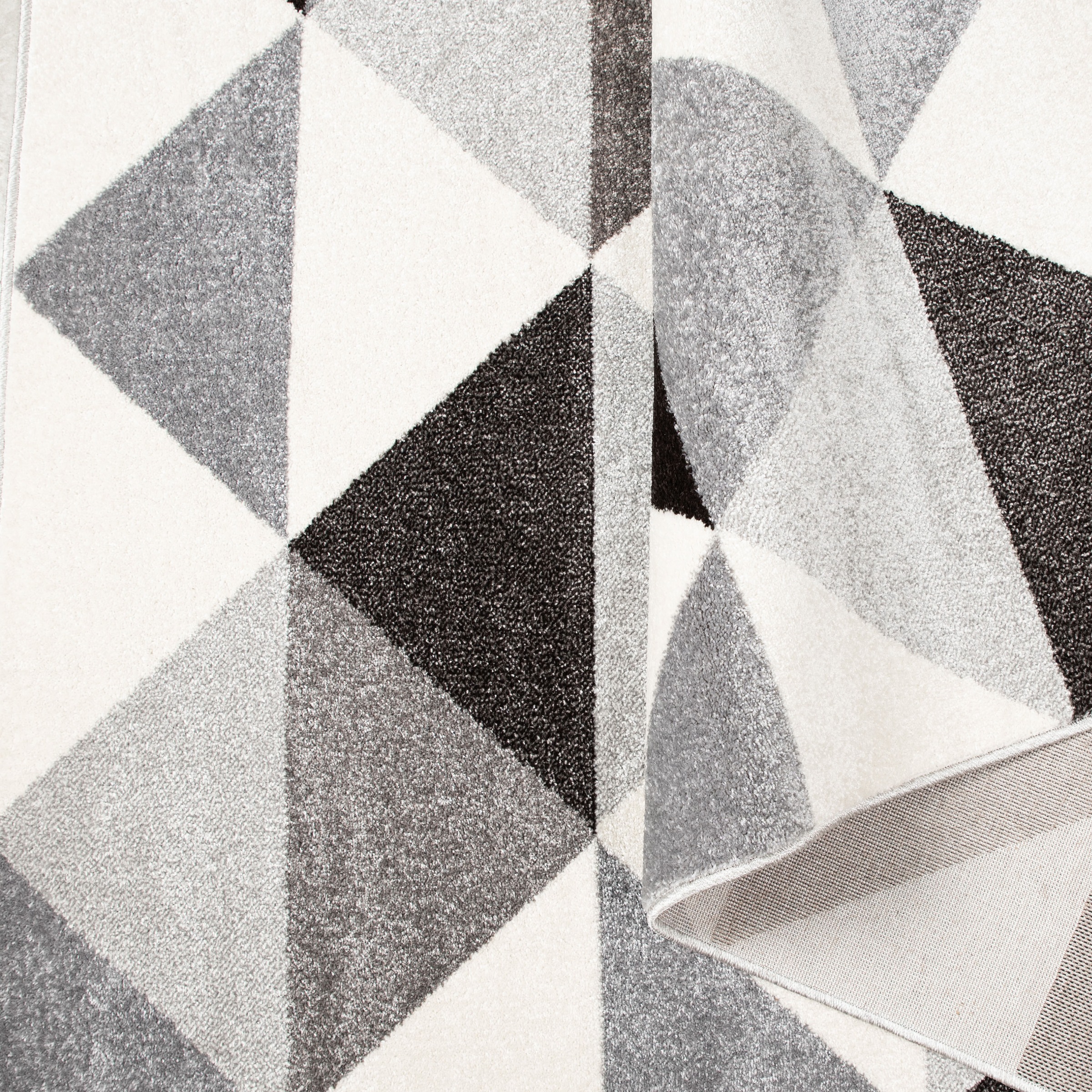 my home Teppich »Berlad Geo«, rechteckig, 9 mm Höhe, mit besonders weichem Flor, Kurzflor, modernes geometrisches Design
