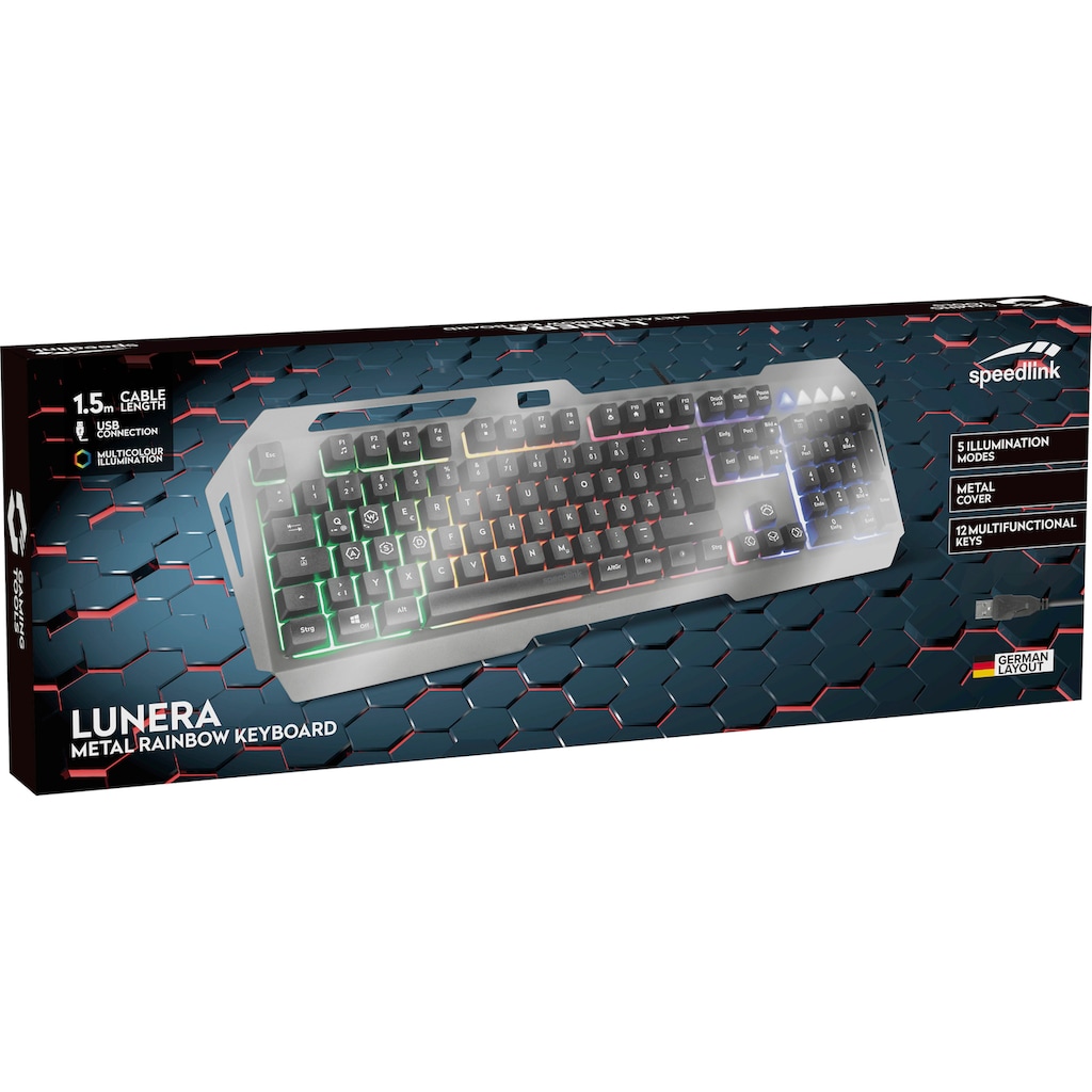 Speedlink Gaming-Tastatur »LUNERA Metal Rainbow«, (USB-Anschluss)