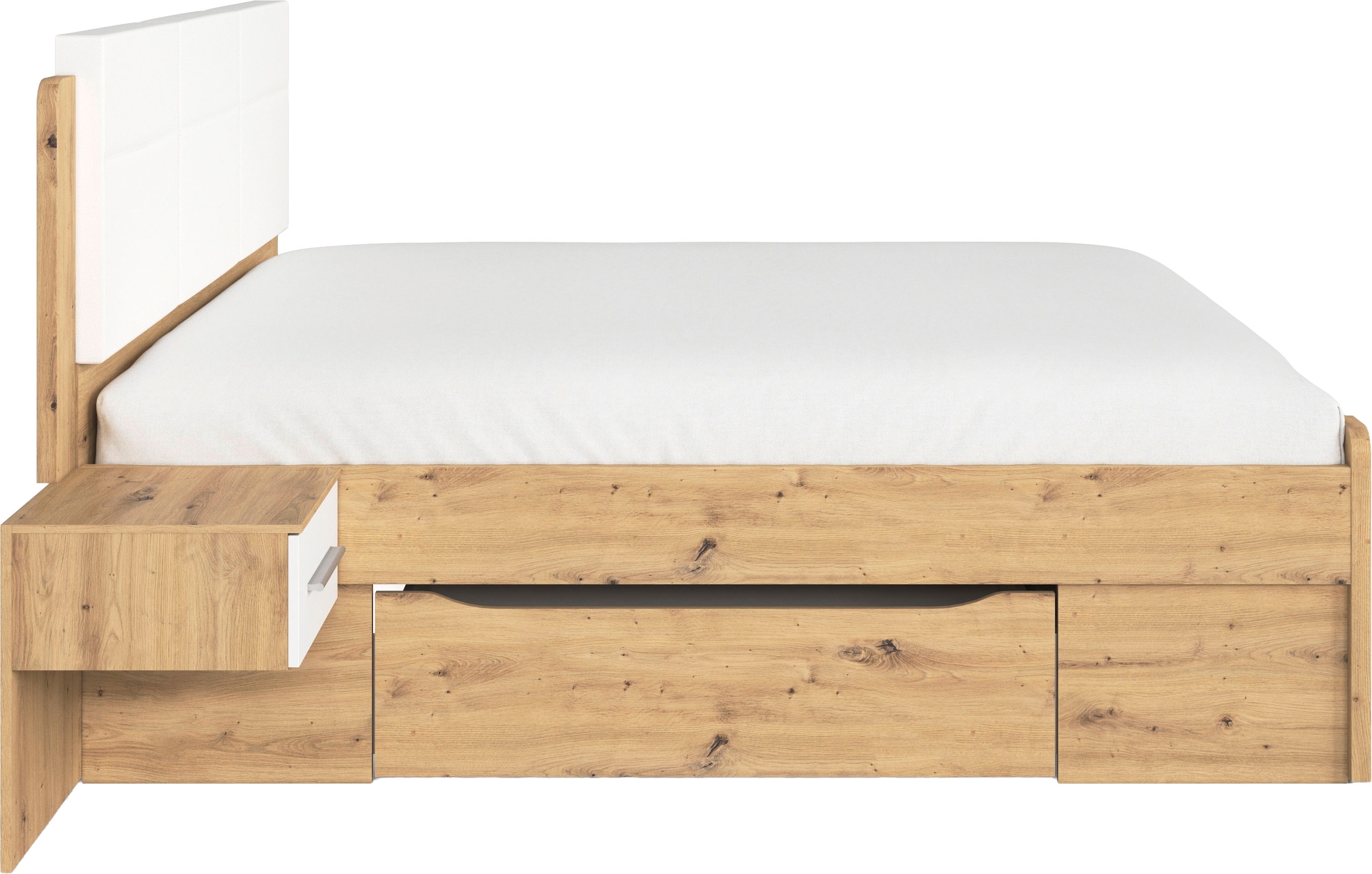 rauch Bettanlage »Doppelbett Komfortbett Funktionsbett WEINGARTEN« Set, Liegefläche 180x200, B/H/T/: 265/118/210 cm, 3 tlg. tlg. 6 Bettschubladen mit viel Stauraum, 2 Hängenachttische MADE IN GERMANY
