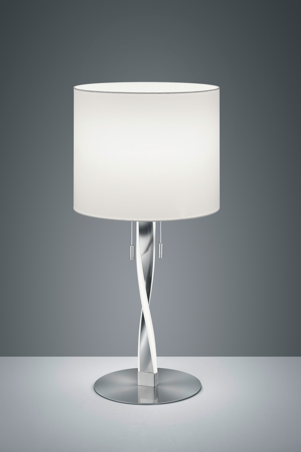 TRIO Leuchten LED Tischleuchte »Nandor«, 2 flammig, Leuchtmittel LED-Board-E27 | LED fest integriert, mit integrierten LEDs im Leuchtenfuss, exkl. Leuchtmittel (E27)
