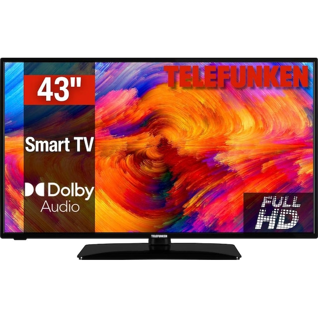 HD, kaufen LED-Fernseher Rechnung Zoll, cm/43 Smart-TV Full »D43F500M4CWI«, 108 auf Telefunken