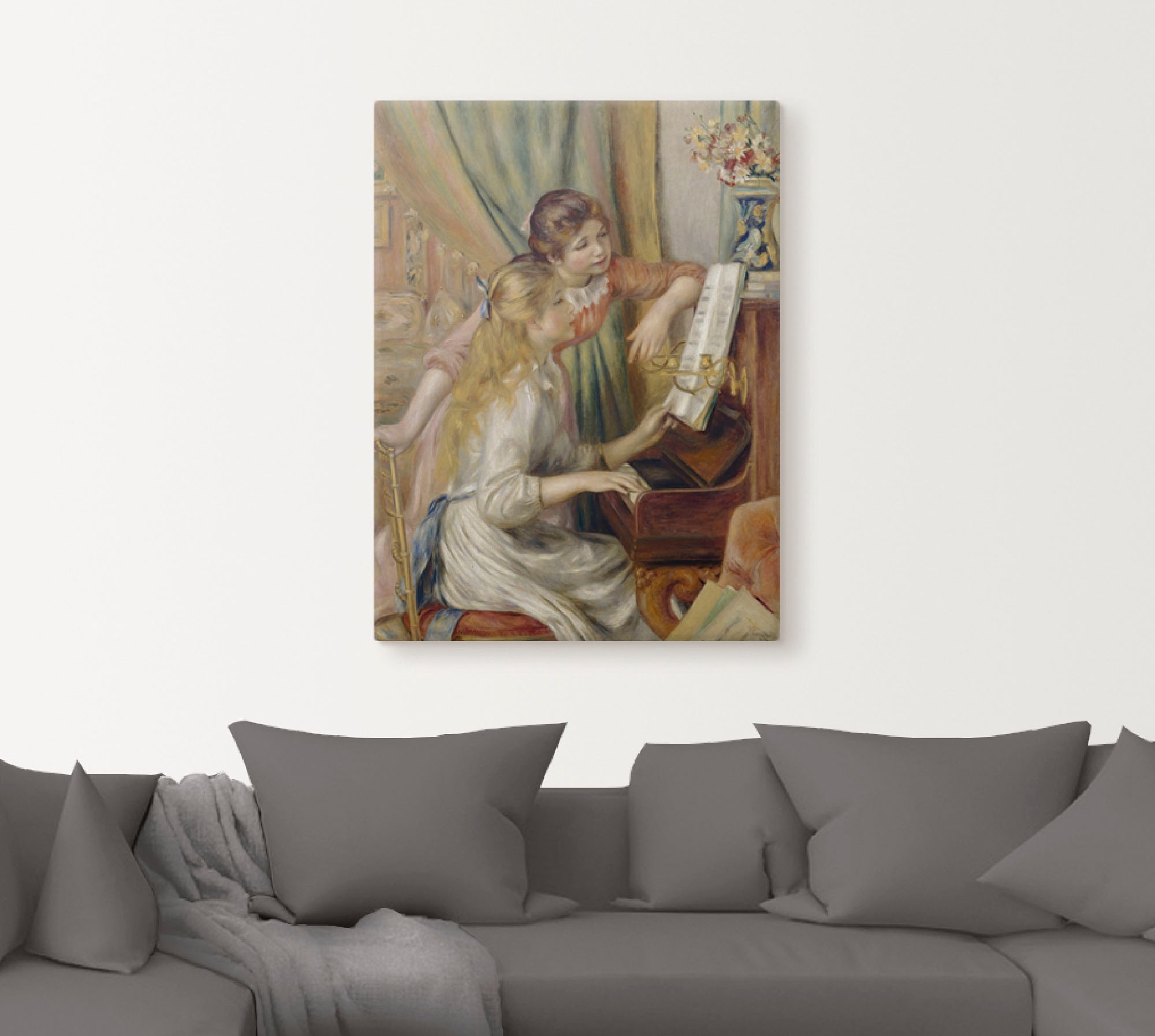 Artland Leinwandbild »Zwei Mädchen am Klavier« Kind 1 Stk. tlg. auf Keilrah günstig online kaufen