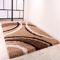 Paco Home Hochflor-Teppich »Mango 301«, rechteckig, 34 mm Höhe, weicher Shaggy, modernes Design, ideal im Wohnzimmer & Schlafzimmer