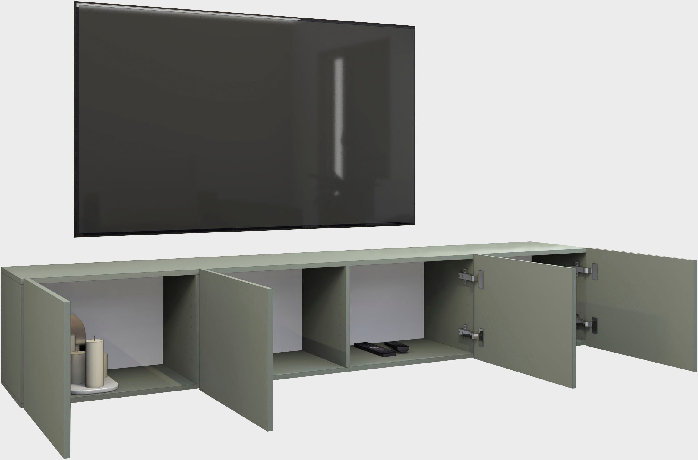 borchardt Möbel Lowboard »Sophia«, Breite 200 cm mit 4 Türen, stehend und hängend