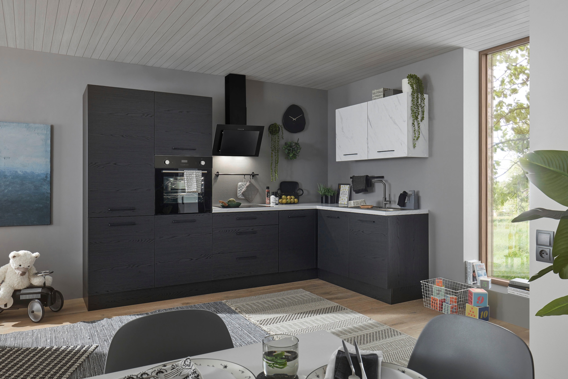 BASIC by Balculina Winkelküche »Yorki« Stellmaße B/T 320x175/60 cm, wahlweise mit E-Geräten