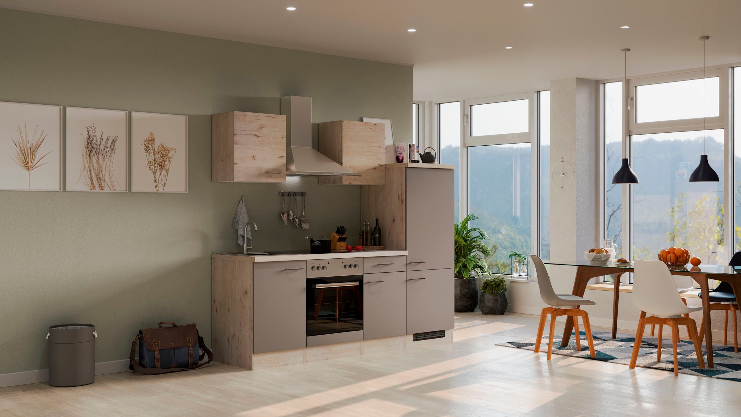 Flex-Well Küche »Riva«, wahlw. mit E-Geräten, Breite 220 cm
