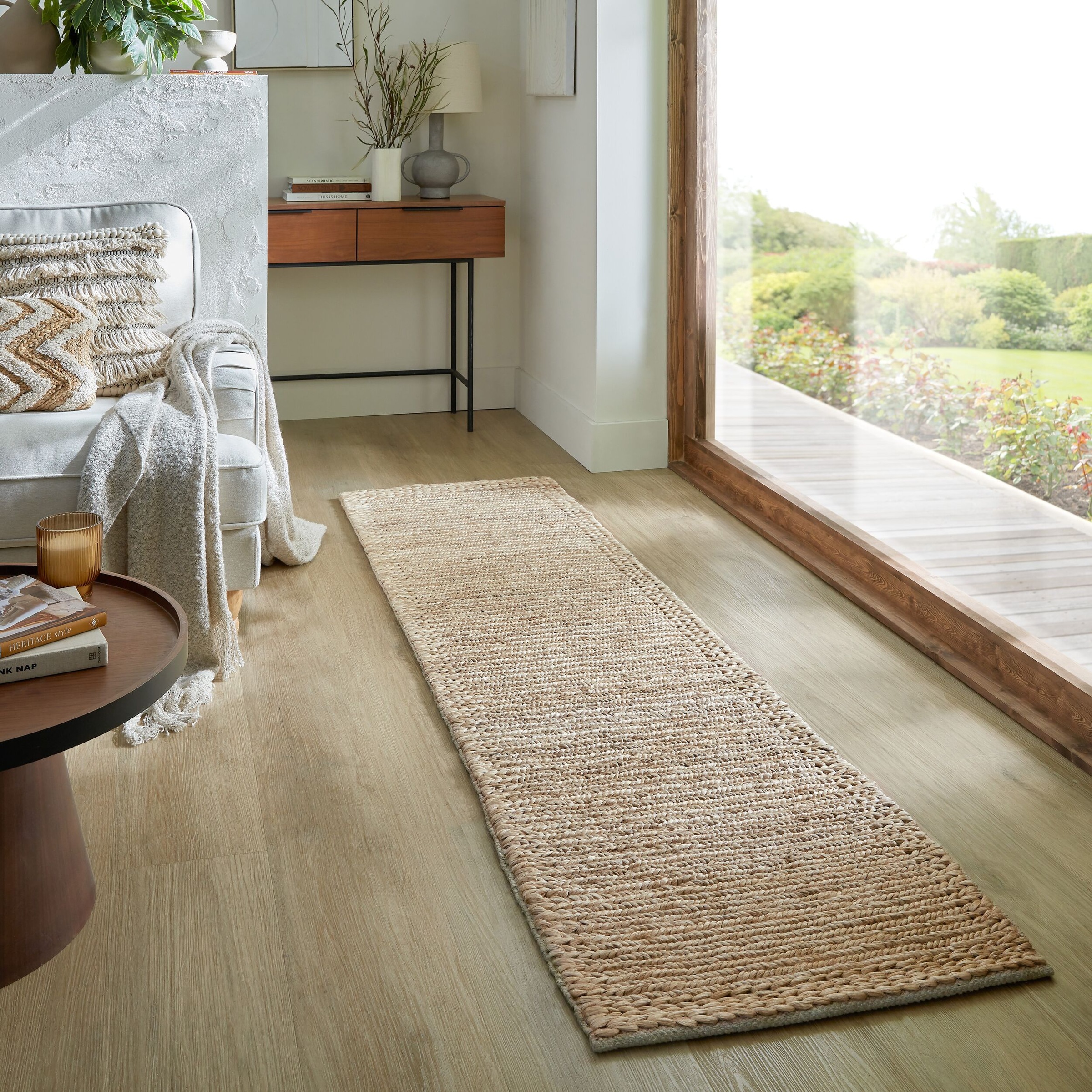 FLAIR RUGS Teppich »Drew mit Bordüre«, rechteckig, 3 mm Höhe, aus Jute in S günstig online kaufen