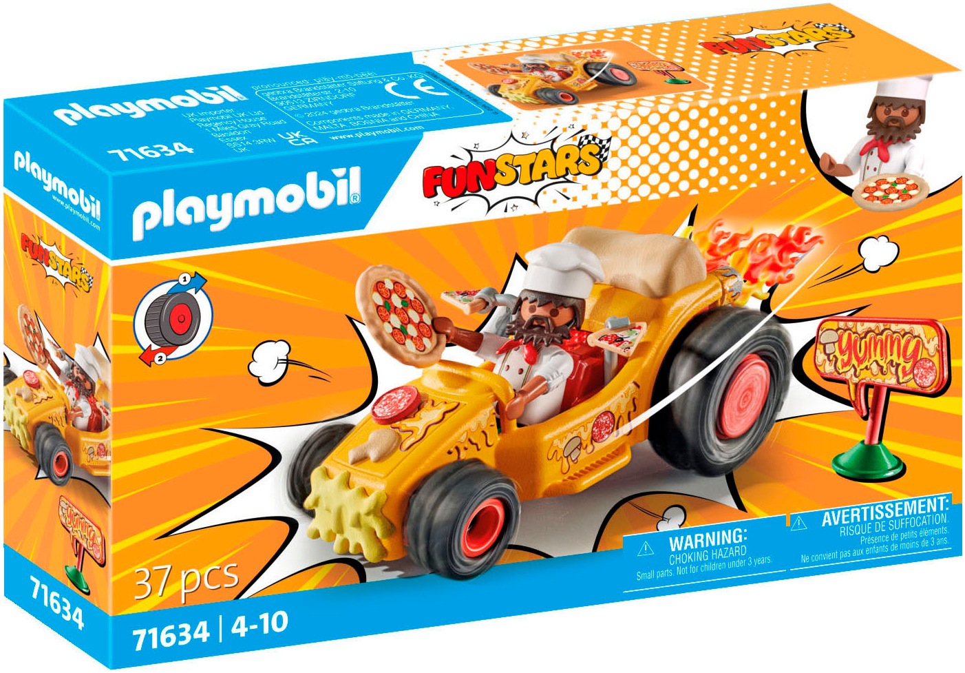 Playmobil® Konstruktions-Spielset »Rasende Pizza (71634), Funstars«, (37 St.), Made in Europe