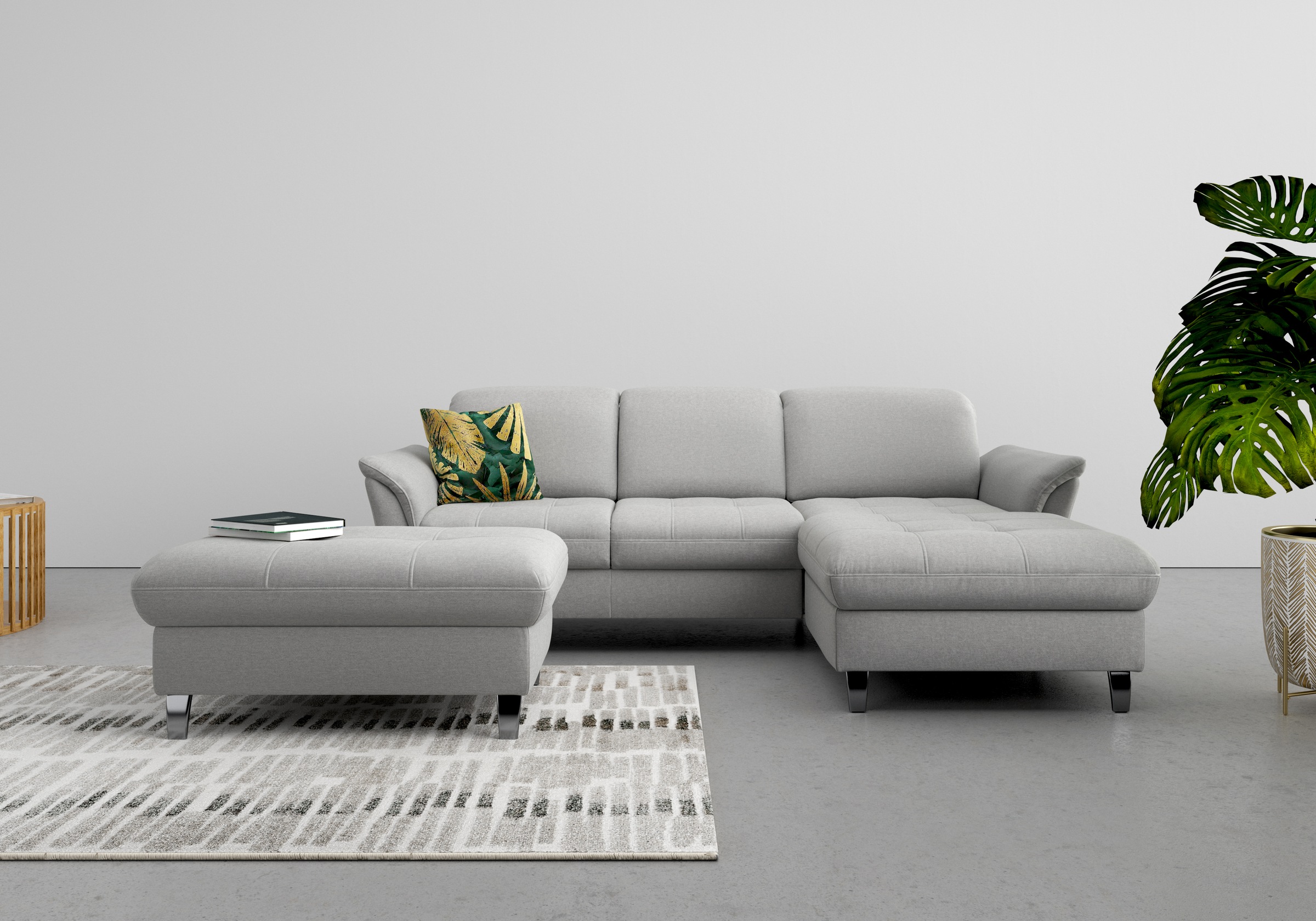 sit&more Ecksofa »Maggiore L-Form«, wahlweise mit Kopfteilverstellung, Bettfunktion und Bettkasten