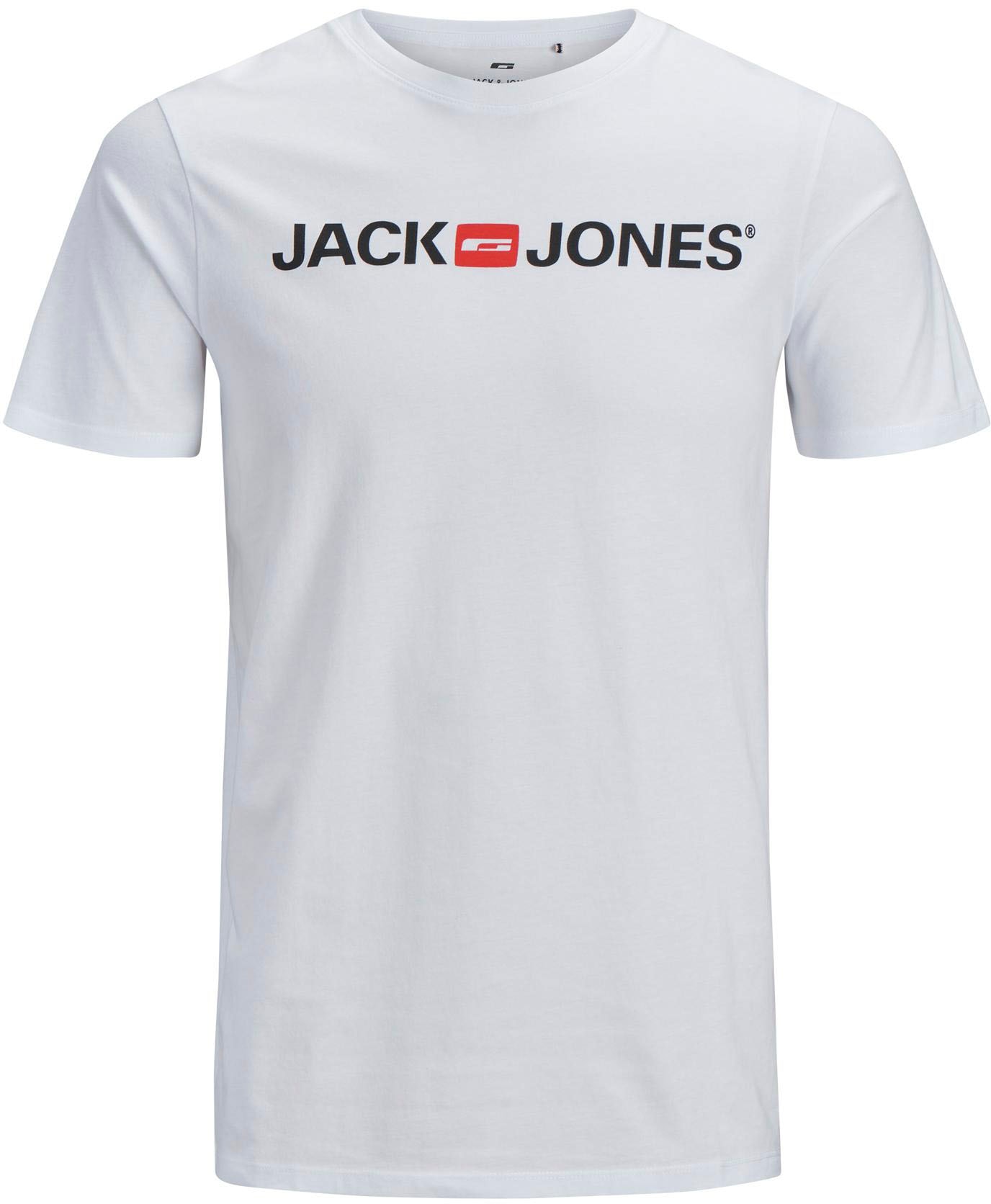 Jack & Jones T-Shirt »JJECORP   mit Print, vielseitig kombinierbar für den Alltag« Logodruck, modisch, regular fit, Baumwolle, Rundhals