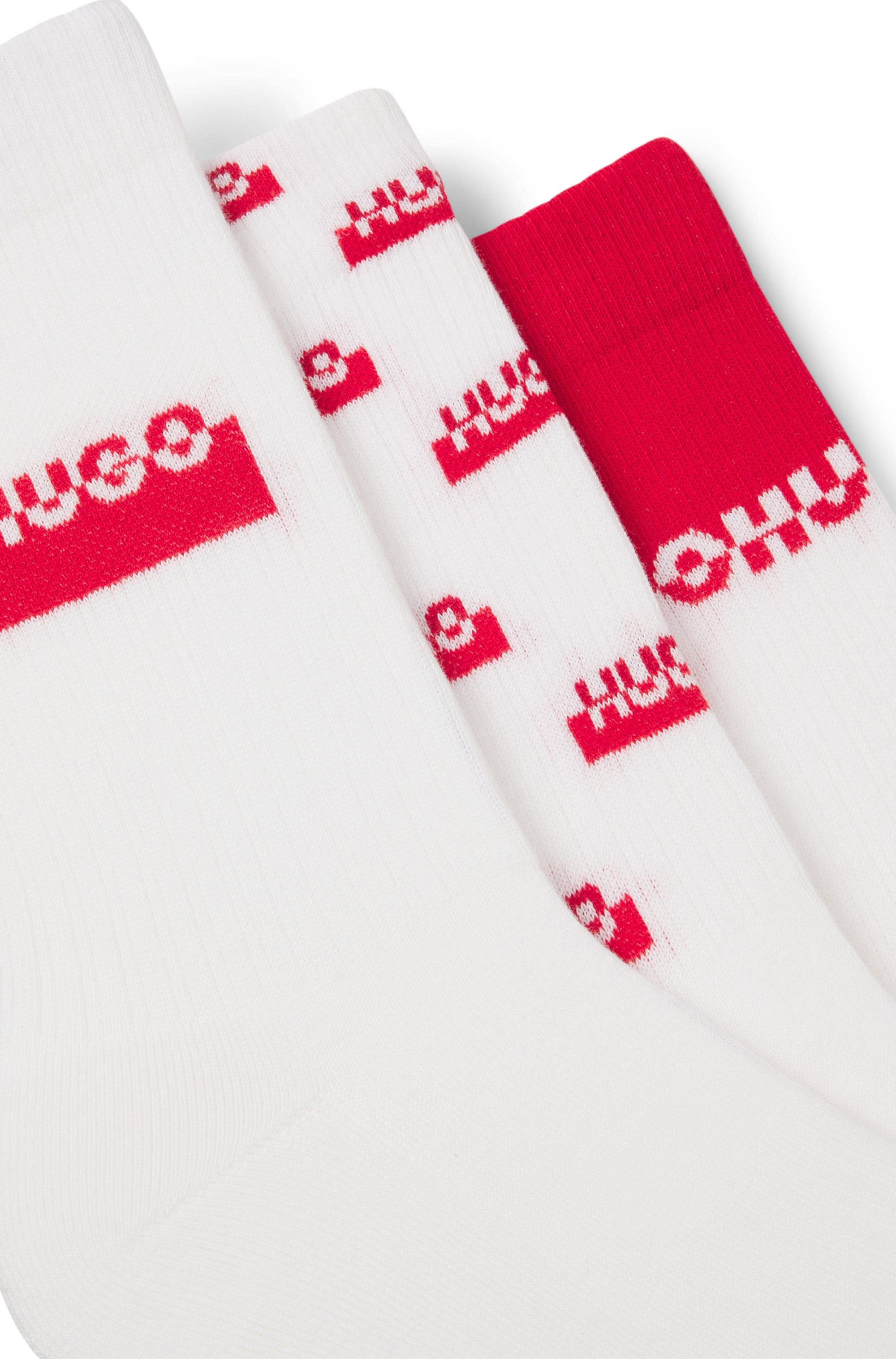 HUGO Underwear Freizeitsocken »3P QS SPLIT LOGO CC«, (3 Paar), mit verschiedenen Mustern