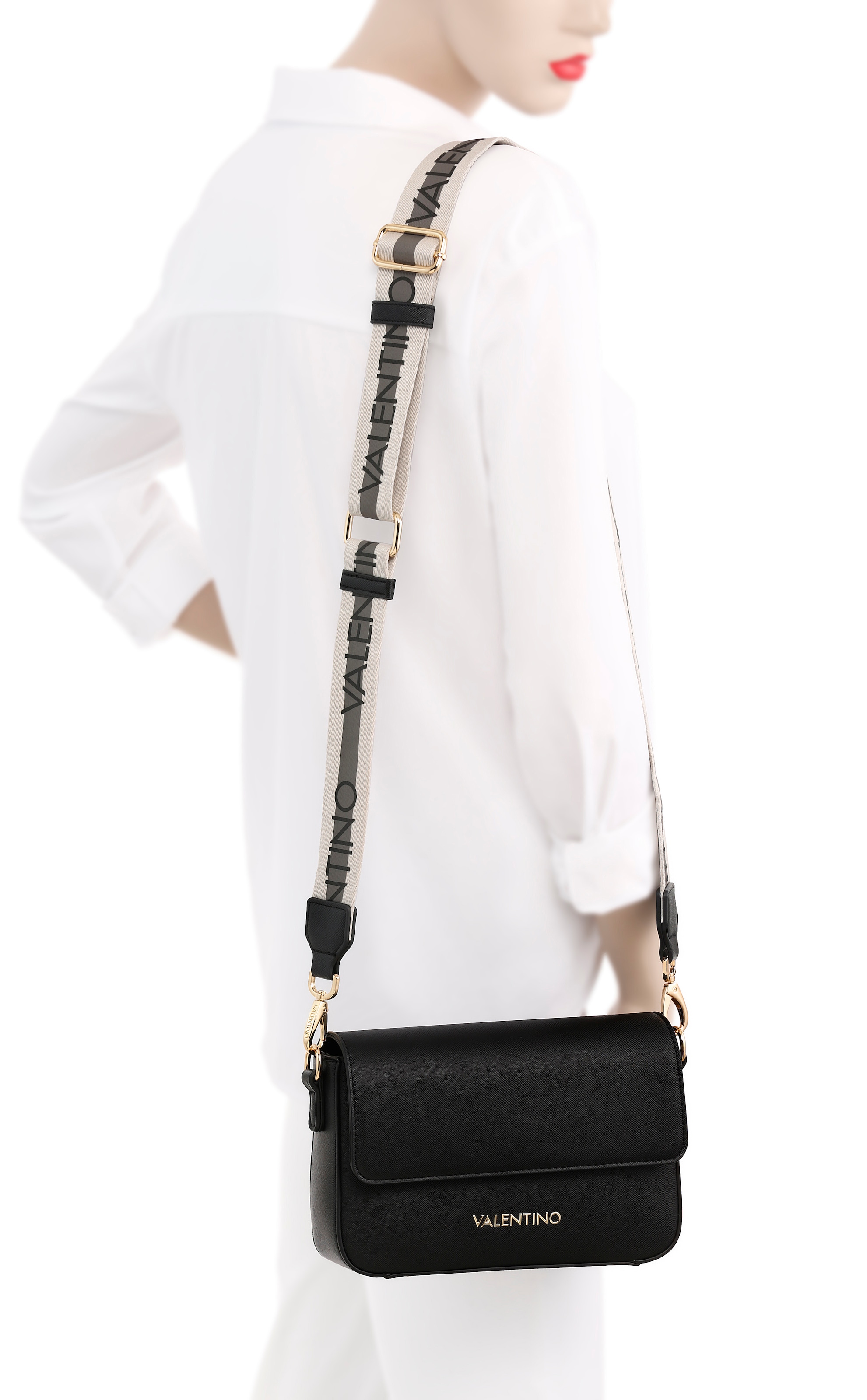 VALENTINO BAGS »ZERO RE« Damen Handtasche, Schultertasche mit Standfüßchen aus Metall
