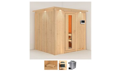 Karibu Sauna »Solida«, (Set), 4,5-kW-Ofen mit externer Steuerung kaufen