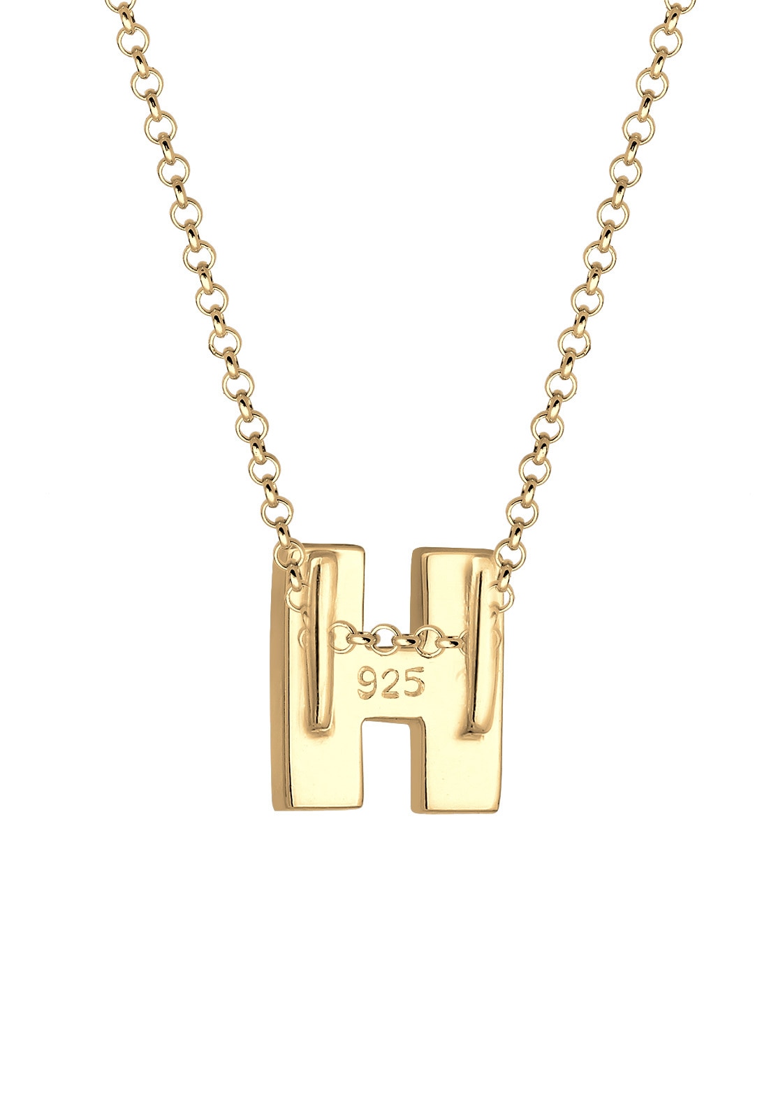 Elli Kette mit Anhänger »Buchstabe H Initialen 925 Sterling Silber«