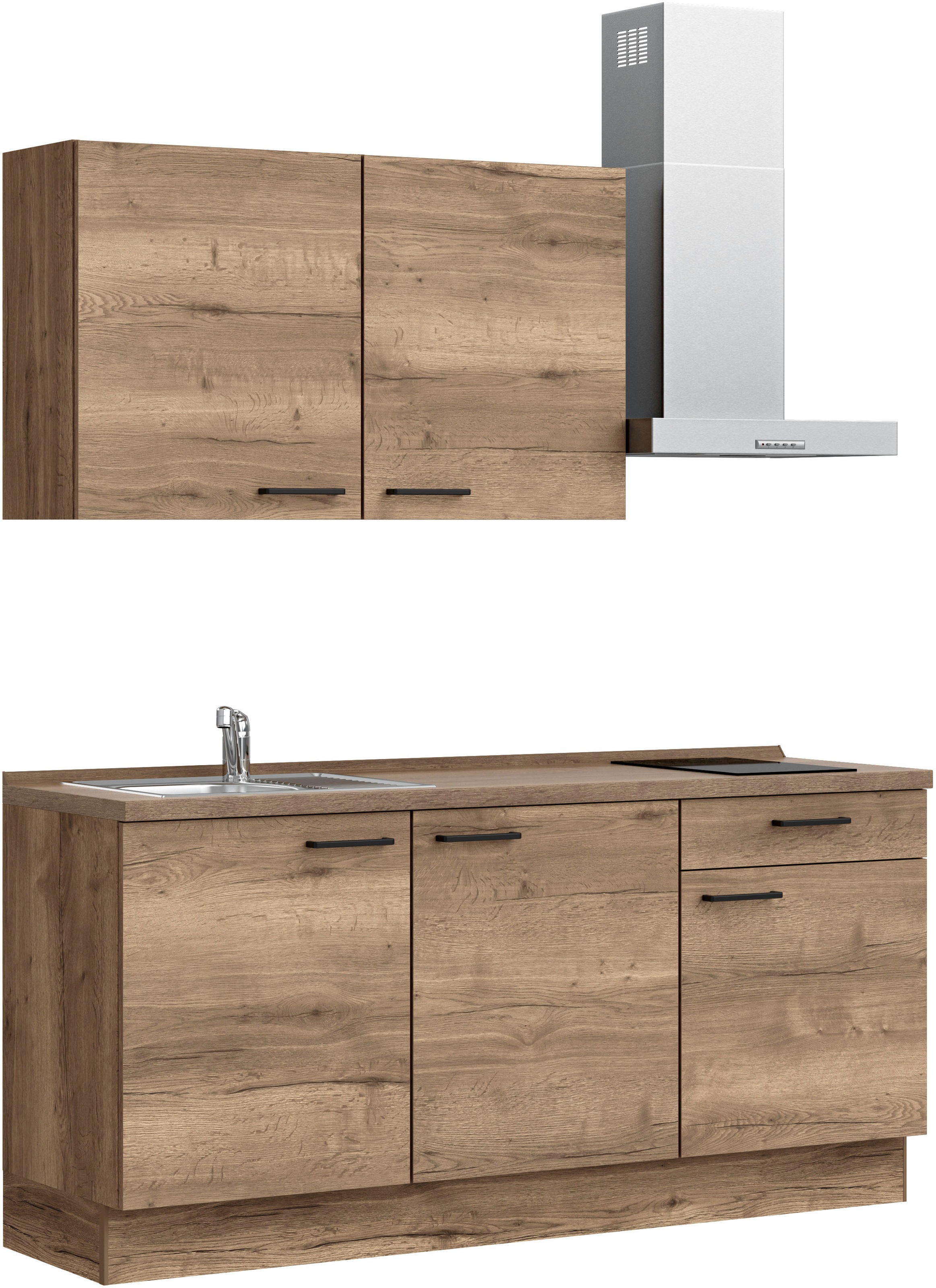nobilia® Küchenzeile »"Structura I"«, vormontiert, Ausrichtung wählbar, Breite 180 cm, wahlw. mit E-Geräten