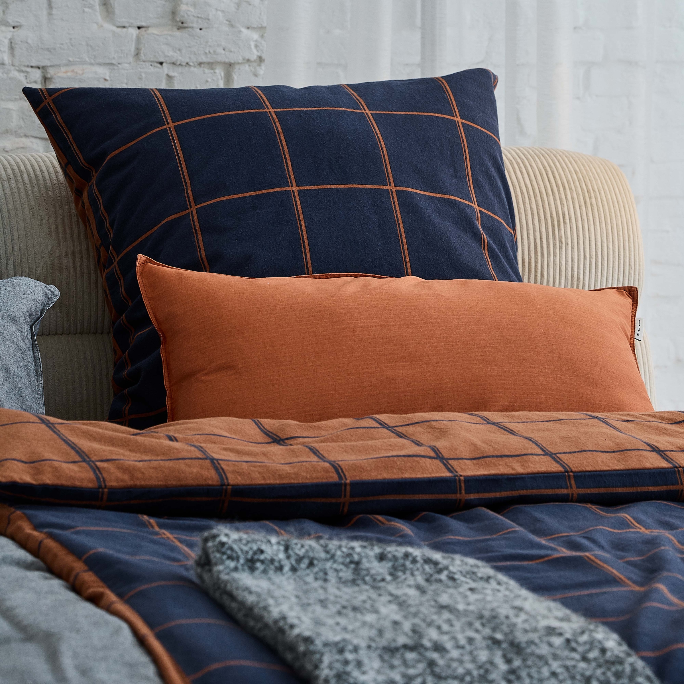 TOM TAILOR HOME Bettwäsche »LARGE CHECK in Gr. 135x200cm oder 155x220cm«, new bedroom, gewebtes Label