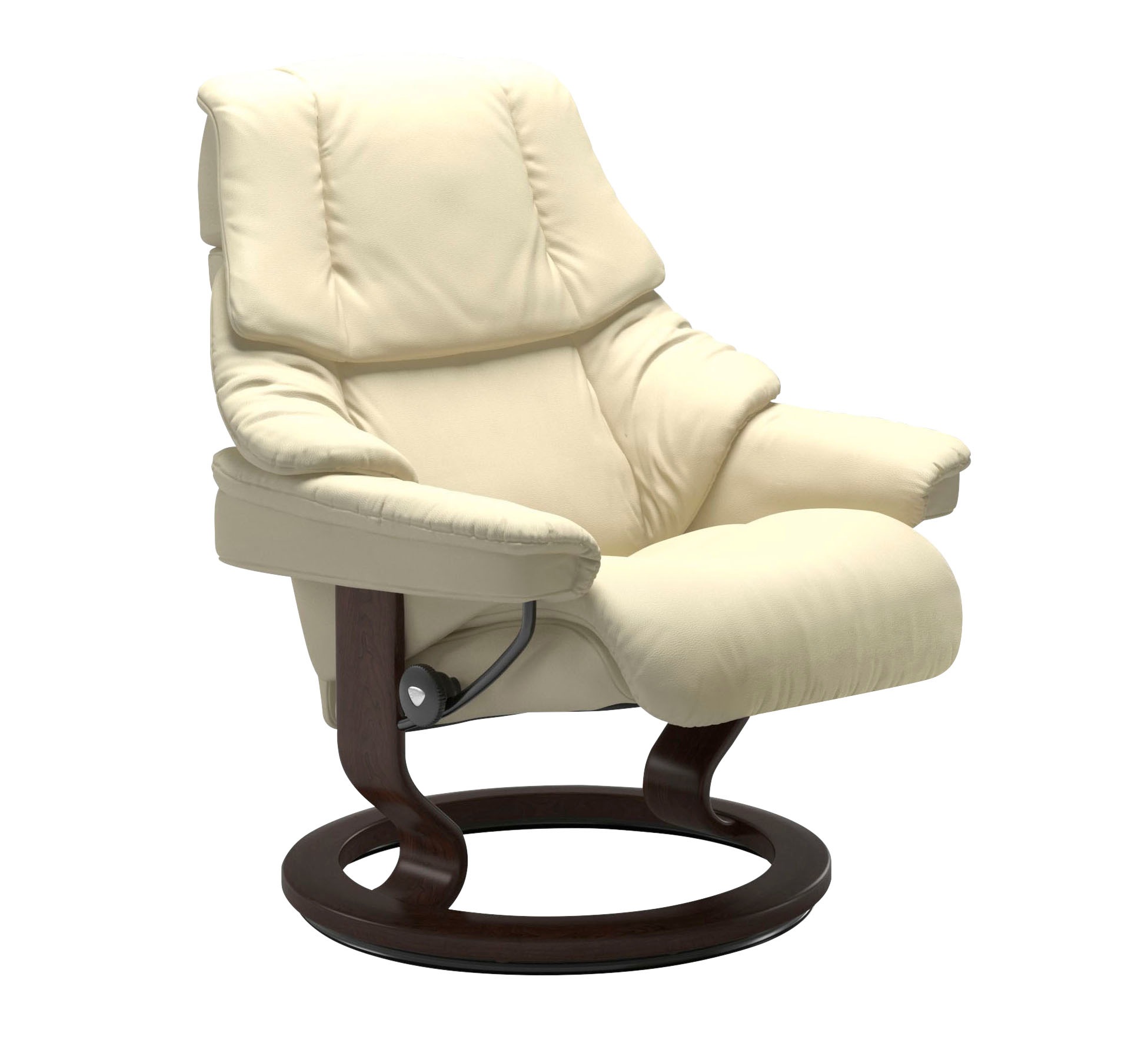Stressless® Relaxsessel »Reno«, (Set, Relaxsessel mit Hocker), mit Hocker, mit Classic Base, Größe S, M & L, Gestell Braun
