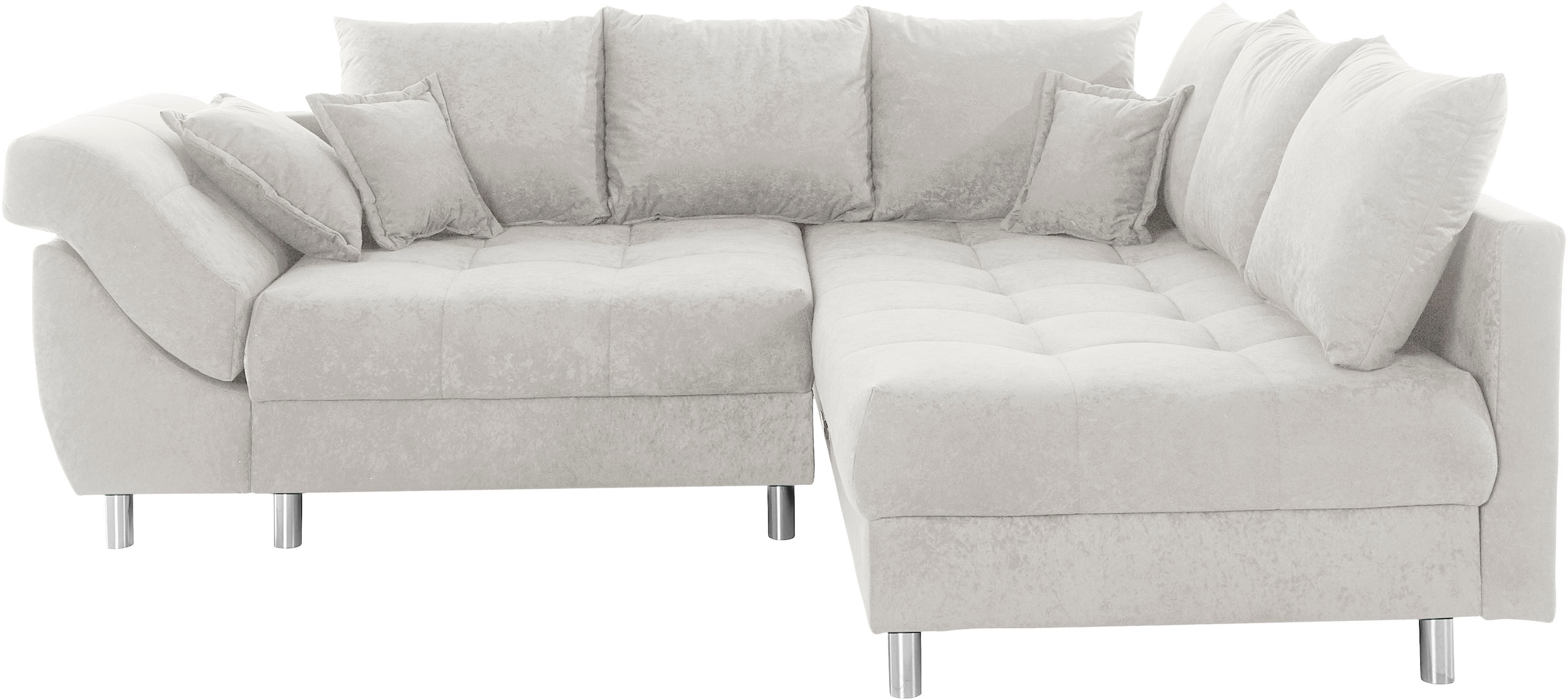 COLLECTION AB Ecksofa Joseli,  mit Zier- und Rückenkissen, komfortable Schanzen-Armlehne