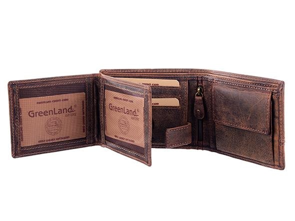 GreenLand Nature Geldbörse »Classic«, aus Leder mit Ziernaht im Querformat  günstig kaufen