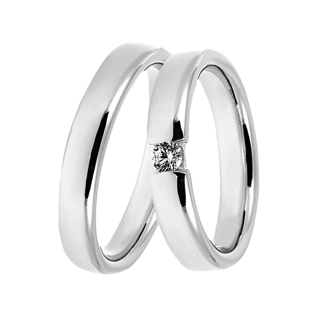 DOOSTI Trauring »Schmuck Geschenk Silber 925 Trauring Ehering Partnerring LIEBE«