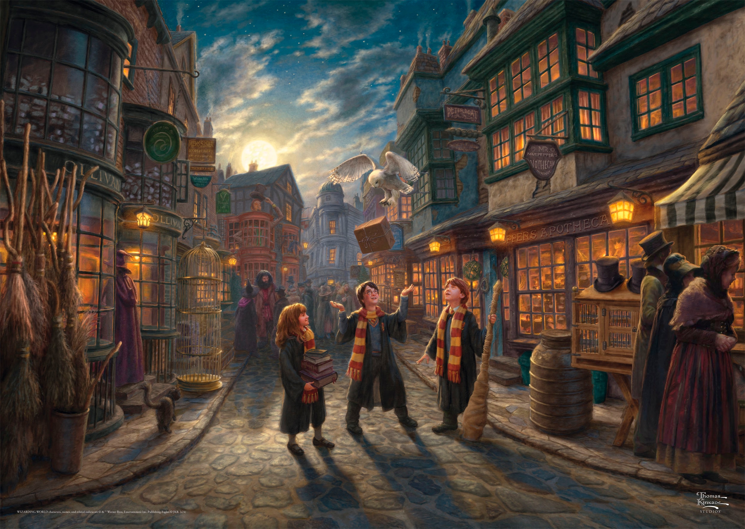 Schmidt Spiele Puzzle »Wizarding World, Harry Potter™ Diagon Alley von Thomas Kinkade«, (1000 tlg.), Made in Germany