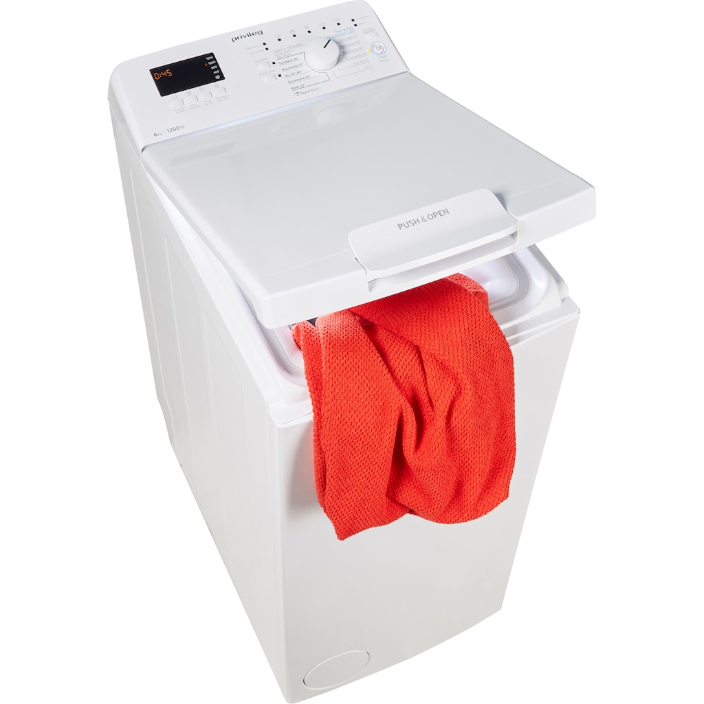 Privileg Family Edition Waschmaschine Toplader »PWT E612531P N (DE)«, PWT E612531P N (DE), 6 kg, 1200 U/min, 50 Monate Herstellergarantie