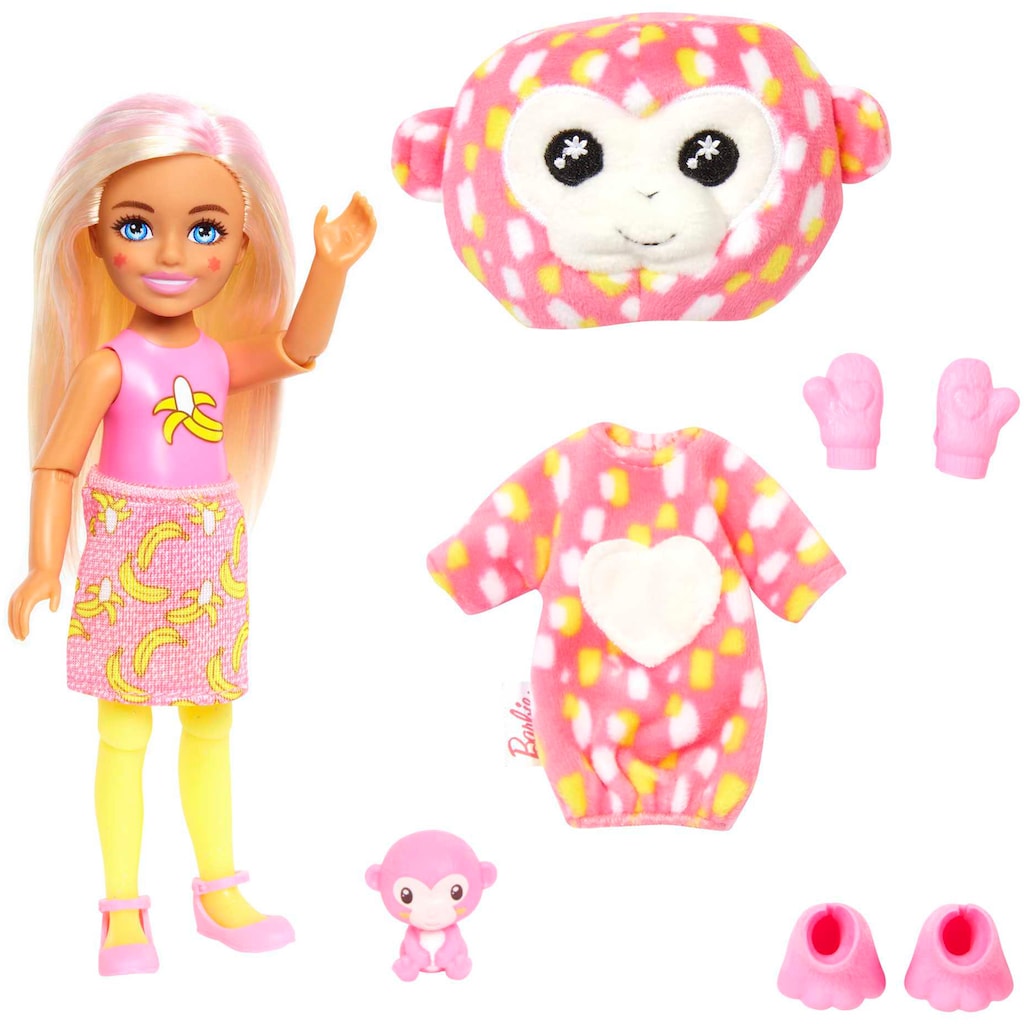 Barbie Anziehpuppe »Cutie Reveal, Chelsea im Affen-Kostüm (Dschungel-Serie)«