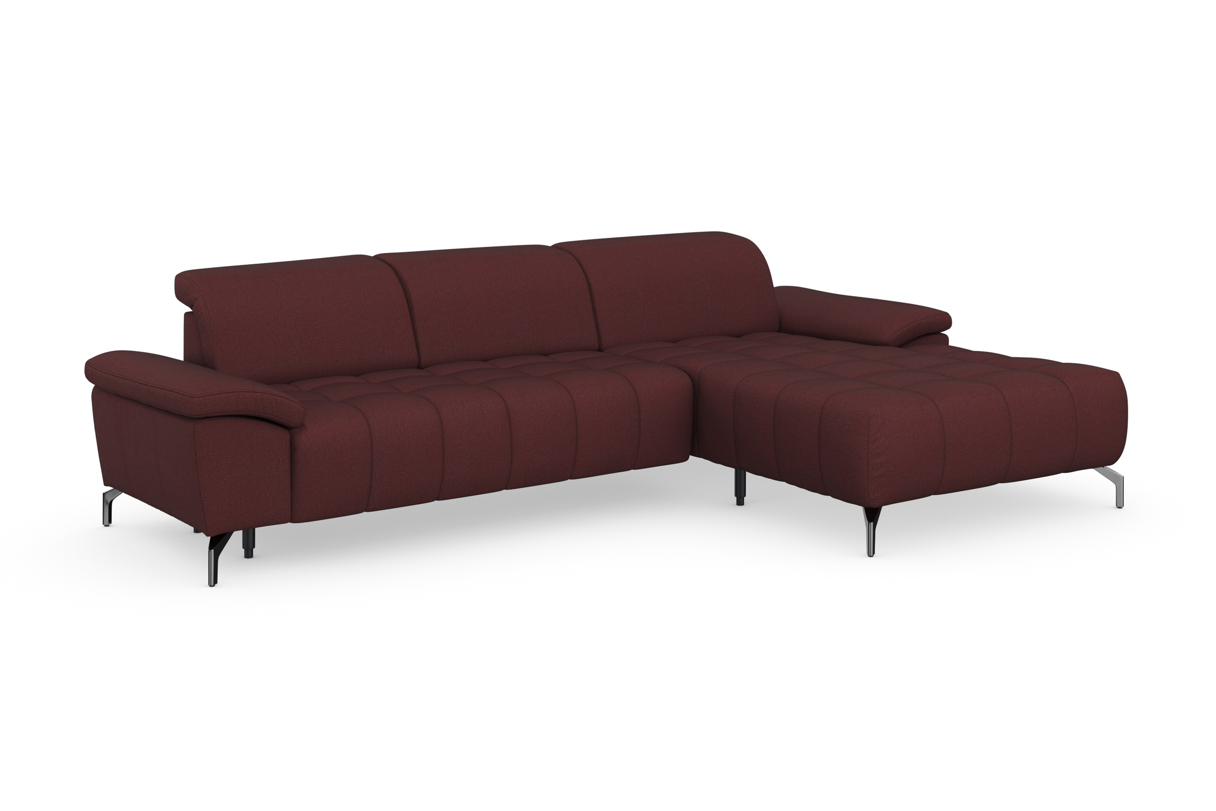 sit&more Ecksofa »Cool L-Form«, wahlweise mit Kopfteilverstellung und Vorziehsitz, motorisch